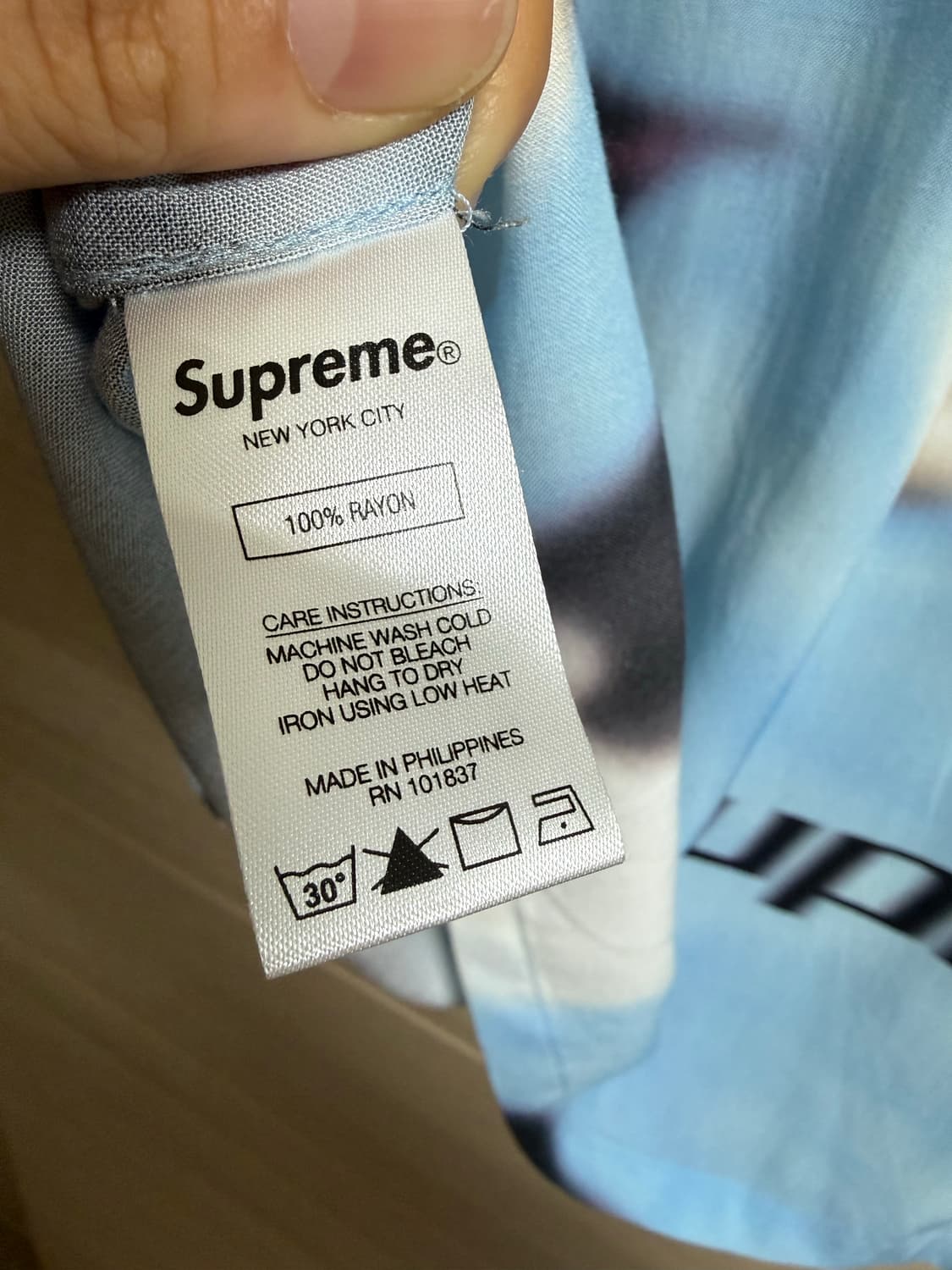 supreme 20FW 펭귄 레이온 셔츠 블루 상품이미지6