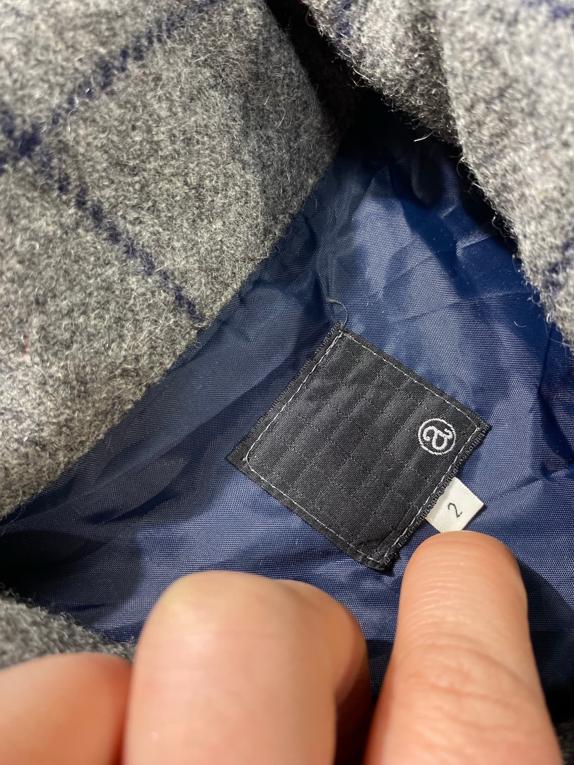 [2] Japanese 일본 빈티지 하프집업 울 체크 아노락 상품이미지8