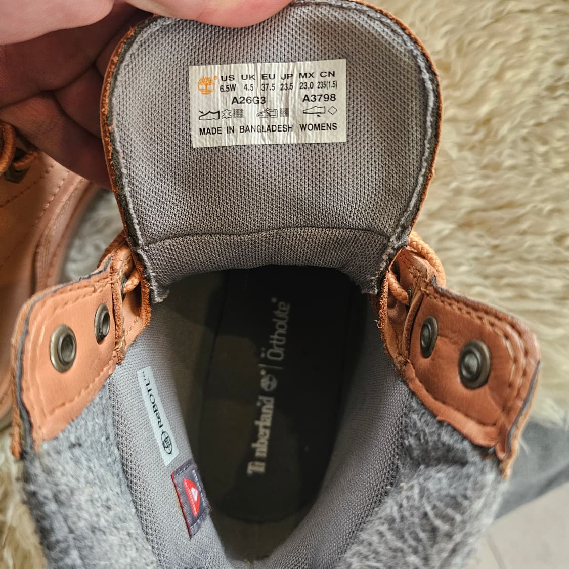 235 팀버랜드 워커 핑크 워터루프 상품이미지4