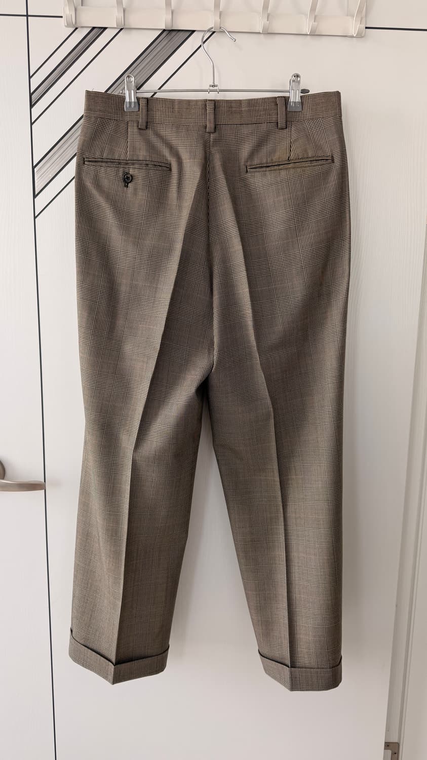 제이프레스 글렌체크 그레이 울 슬랙스 상품이미지2