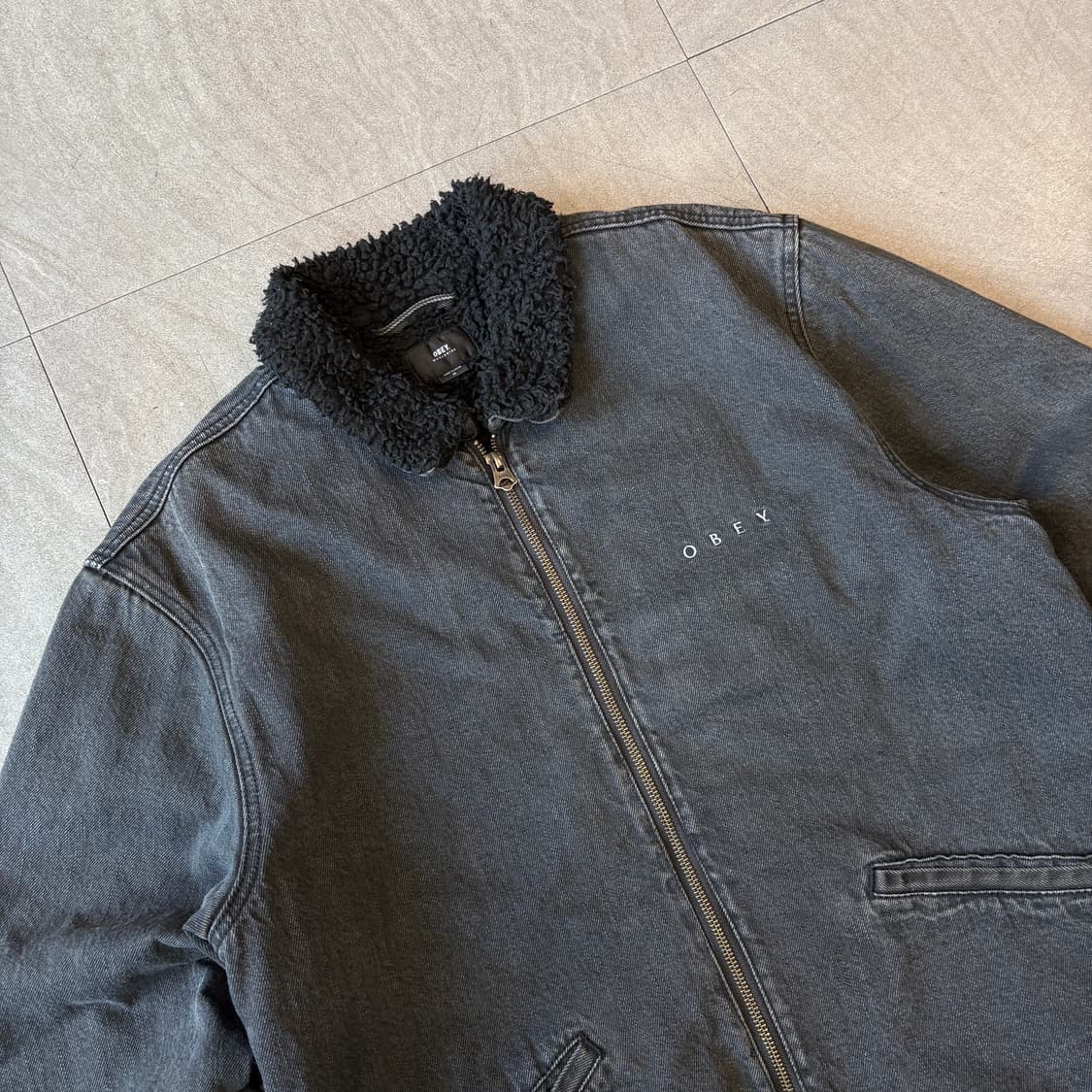 오베이 정품 데님 양털 자켓 상품이미지2