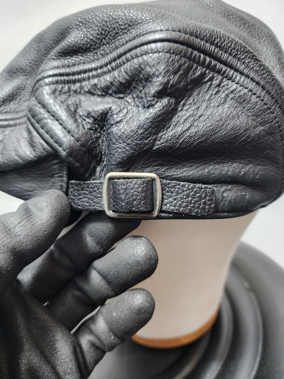 일본판 리얼레더 소가죽 헌팅캡  상품이미지3