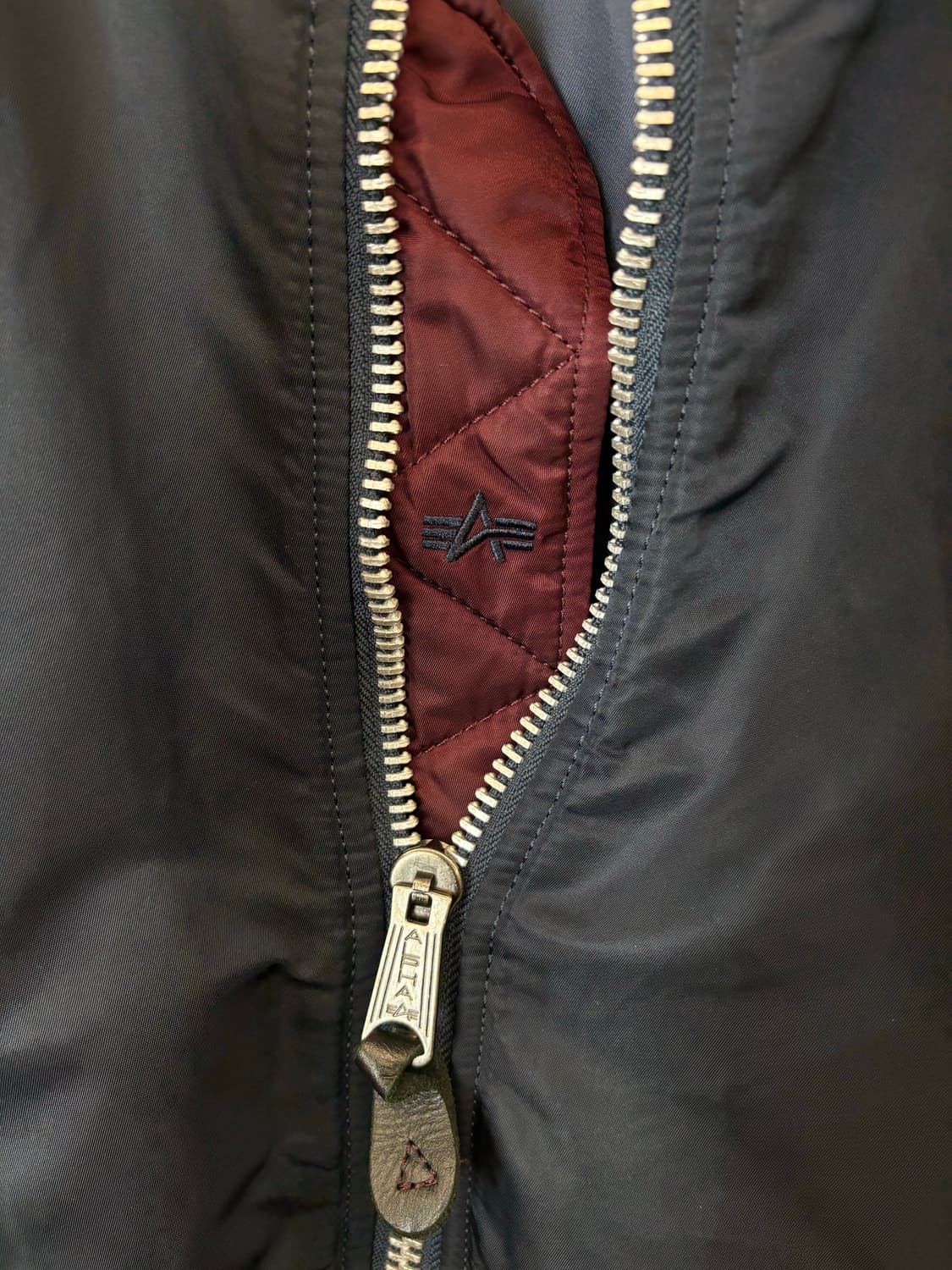 알파인더스트리 블루 마룬 리버시블 ma1 상품이미지5