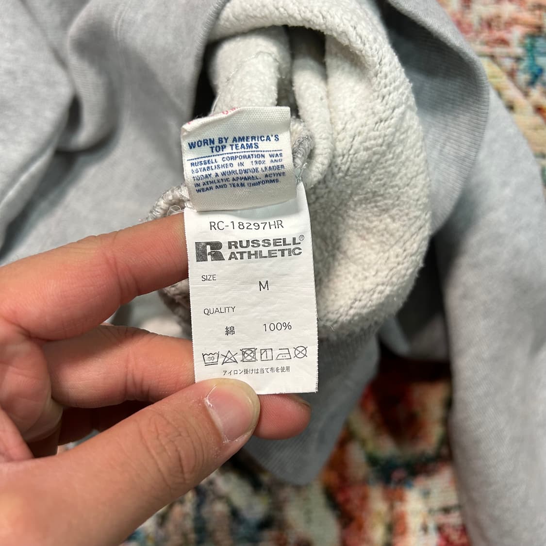 [M] 러셀X블루블루 재팬 크롭 후드티 상품이미지9