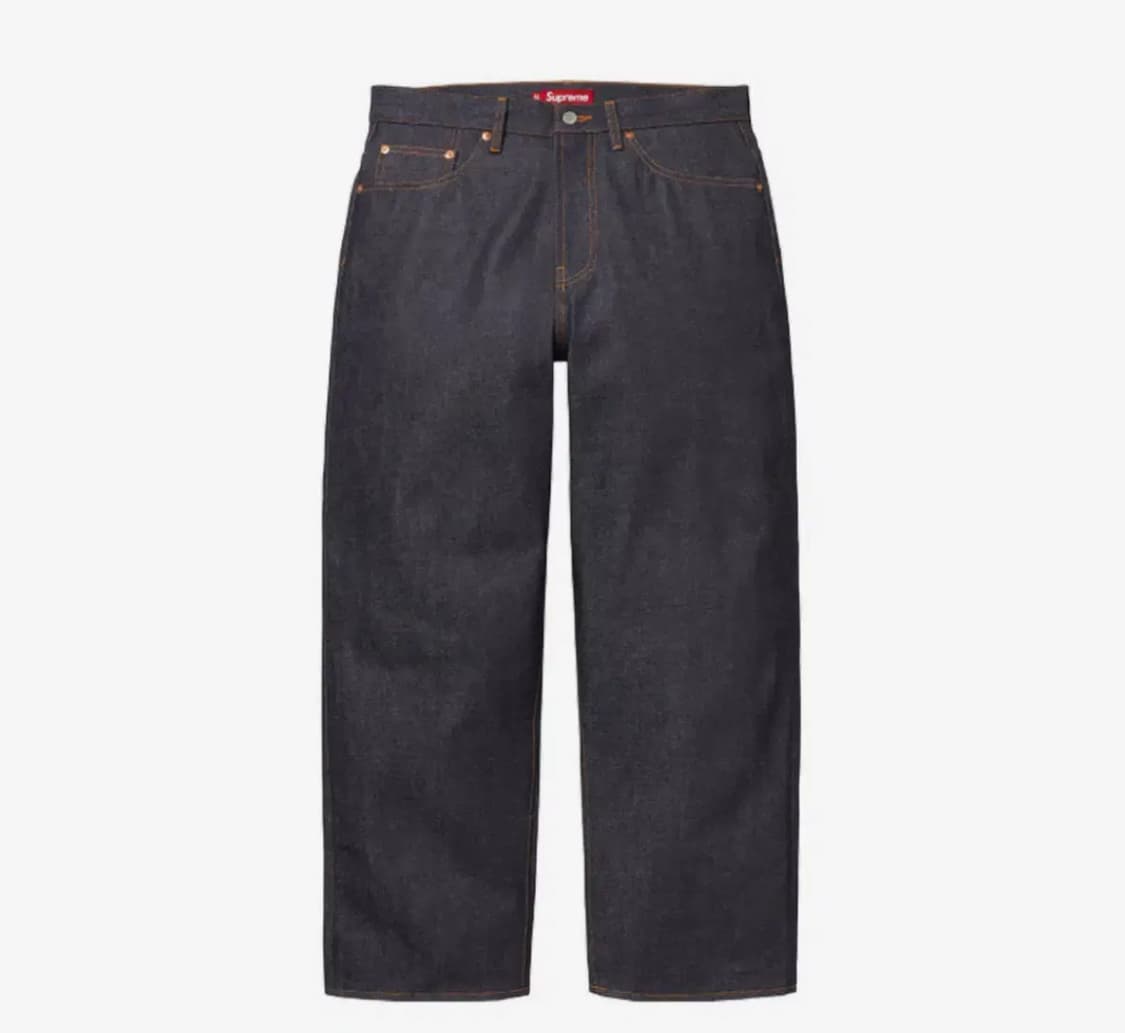 슈프림 24ss 배기 셀비지 데님 34 새상품 상품이미지1