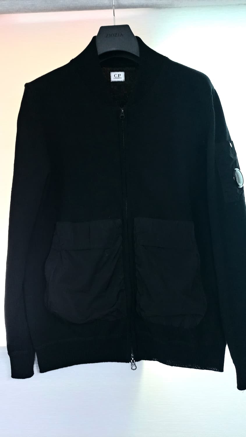 매장 정품 24SS CP COMPANY 코튼믹스 봄버 니트 가디건 상품이미지1