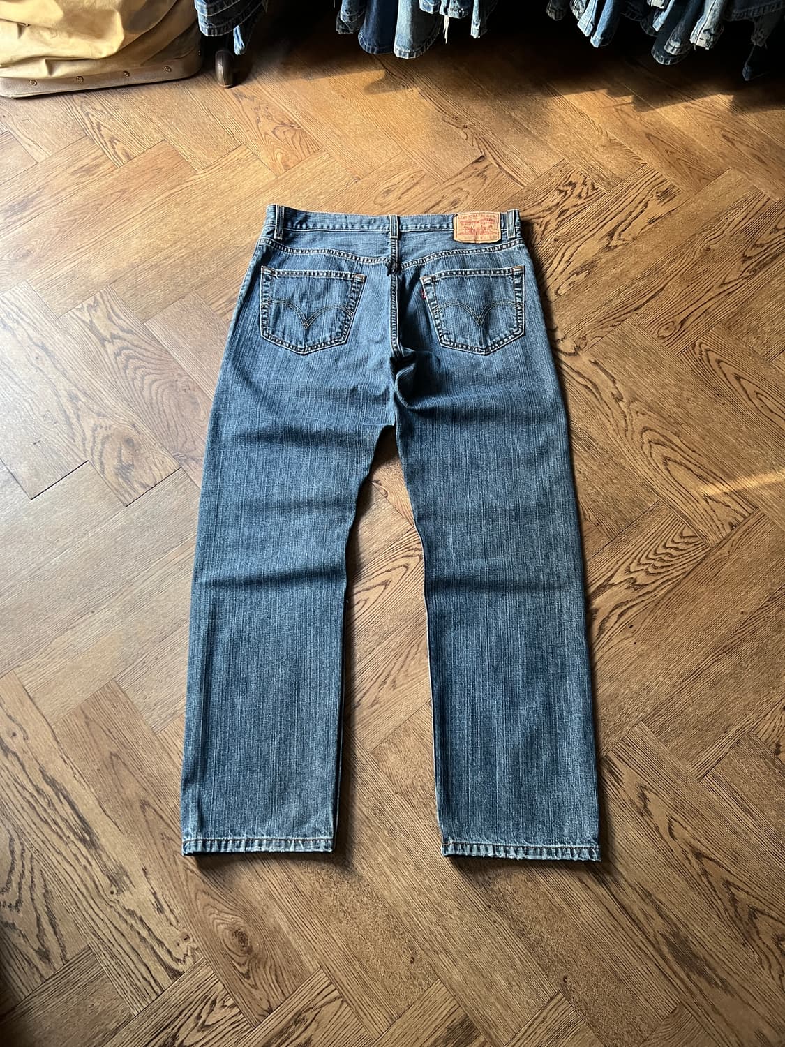 [34]00's 리바이스 USA 505 빈티지 워싱 스트레이트 데님 팬츠 상품이미지2