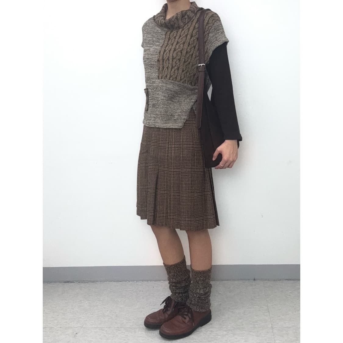 빈티지 브라운 히피 레이어드 니트 상품이미지3