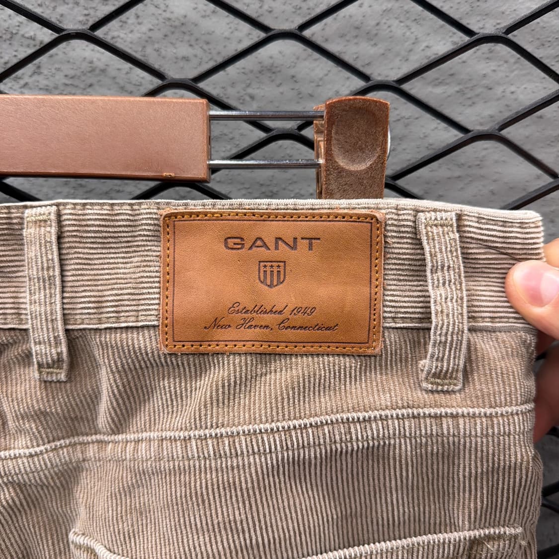 간트 스트레이트 코듀로이 팬츠 세미 로우라이 디테일 베이지 상품이미지6