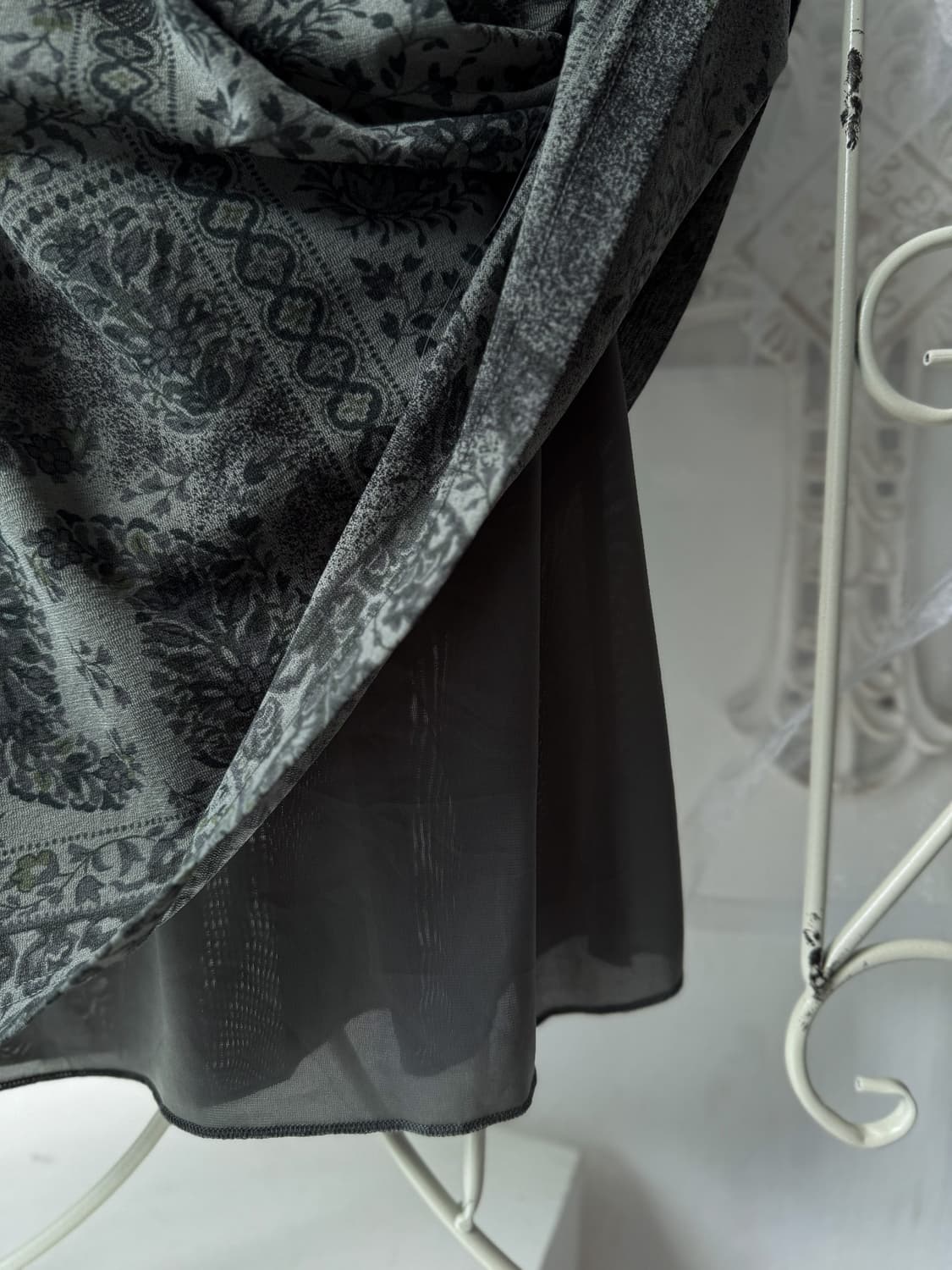 Deep Green Paisley Long Skirt 0351 상품이미지5