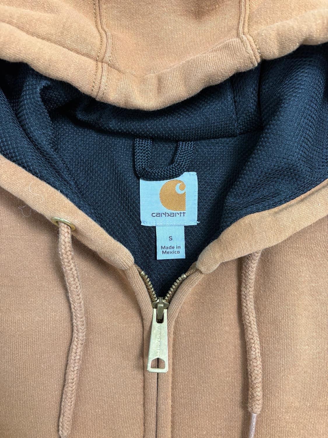 칼하트 레인디펜더 써멀 후드집업 카멜 상품이미지5