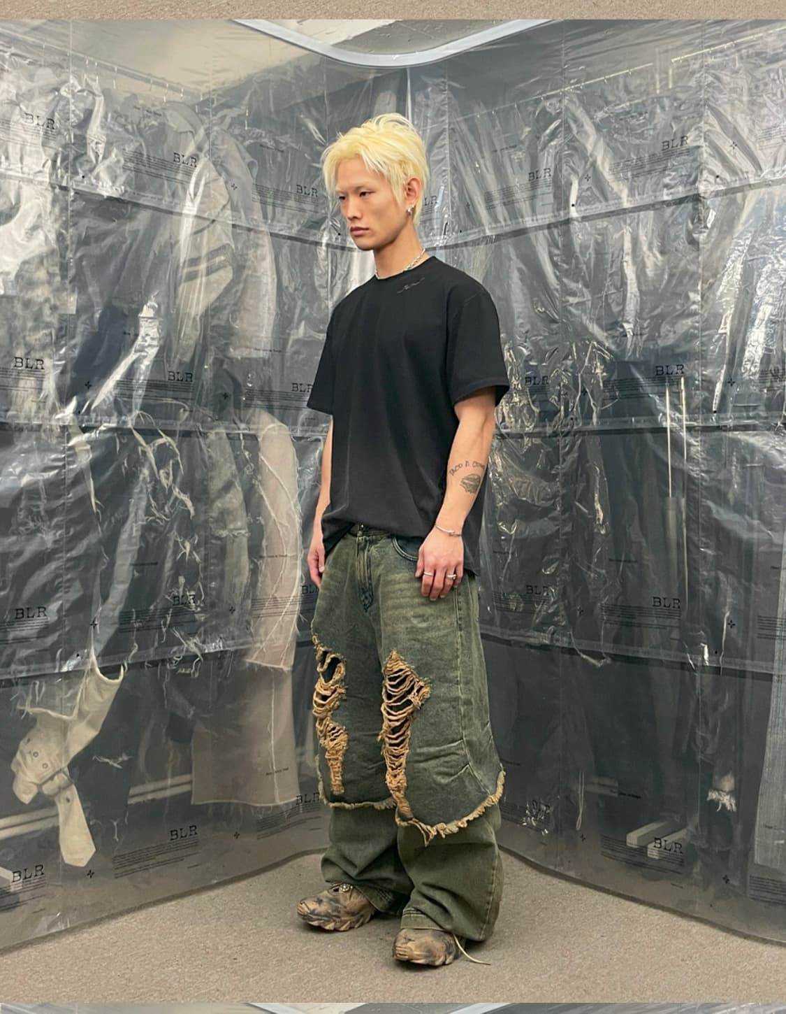 Blr 블러 디스트로이드 빈티지 더블진 M 상품이미지2