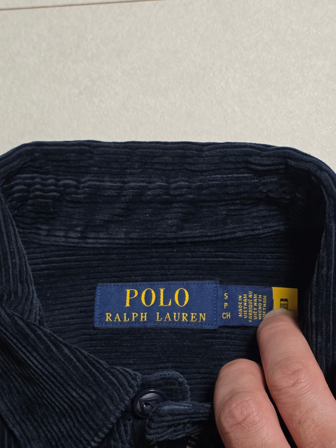 폴로 랄프로렌 코듀로이 셔츠 자켓 블랙 S 상품이미지3