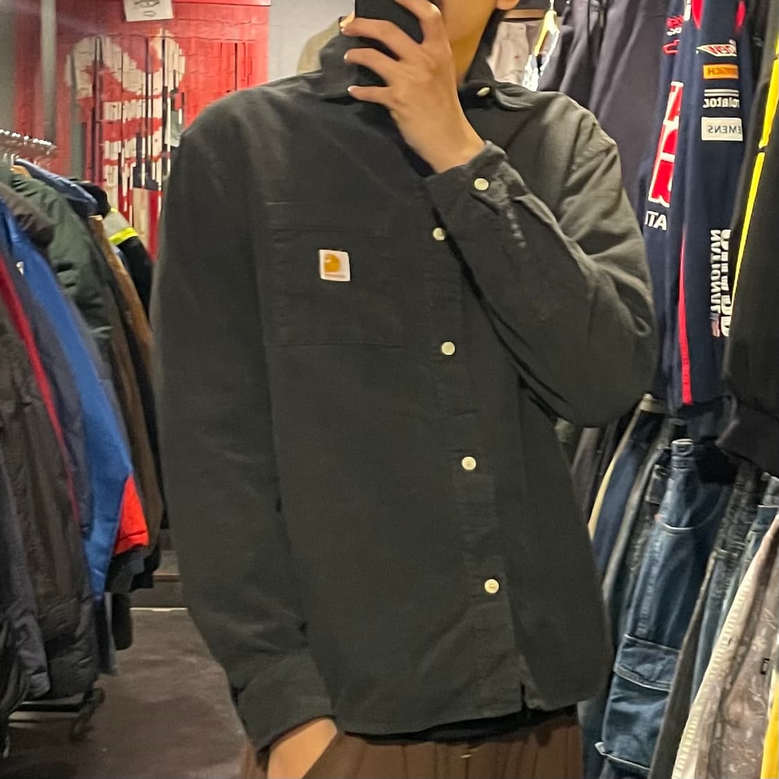 [IM] carhartt 칼하트 차콜 코듀로이 셔츠 상품이미지5