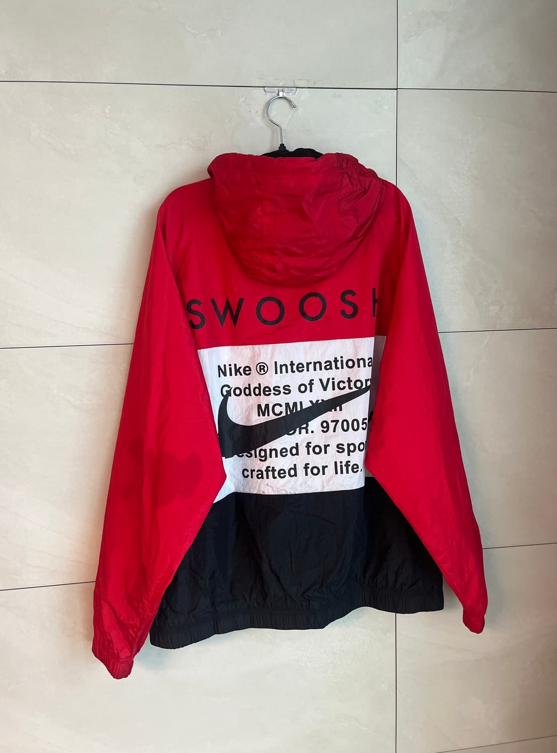 [XL] 나이키 더블 스우시 바람막이 레드/화이트/블랙 상품이미지2