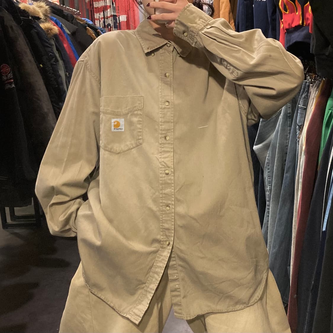 [IM] 칼하트 긴팔셔츠 베이지 상품이미지2