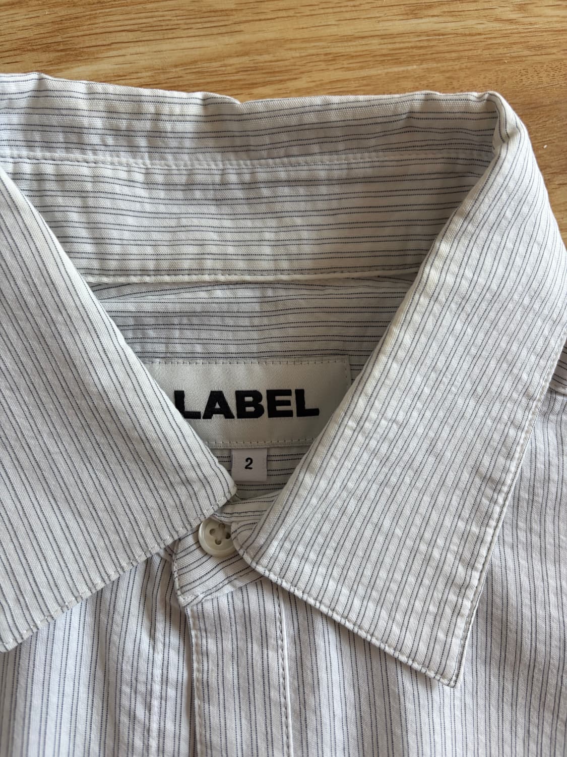 라벨아카이브 롤업 스트라이프 반팔 셔츠 2사이즈 상품이미지5