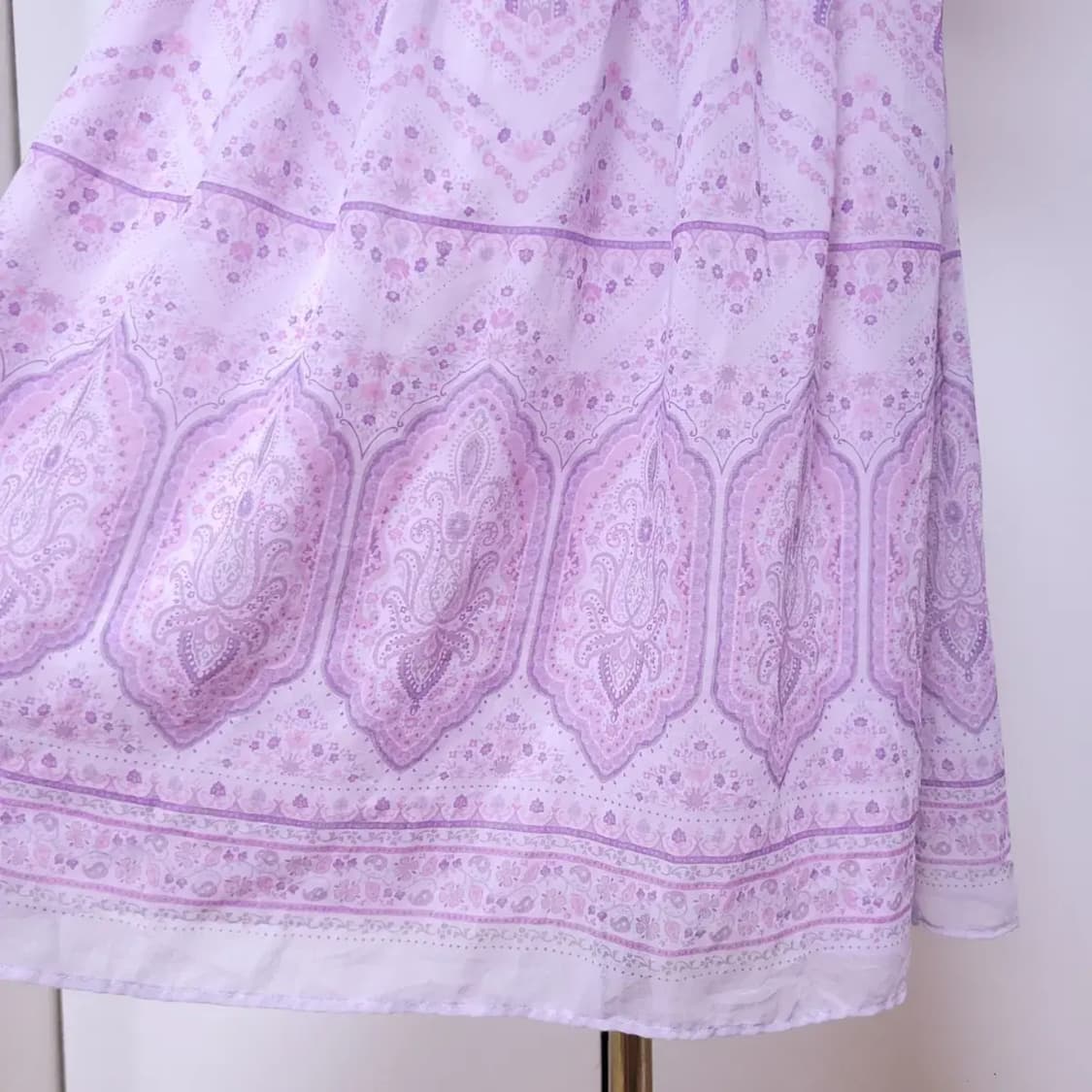 퍼플 보헤미안 쉬폰 롱원피스 상품이미지6