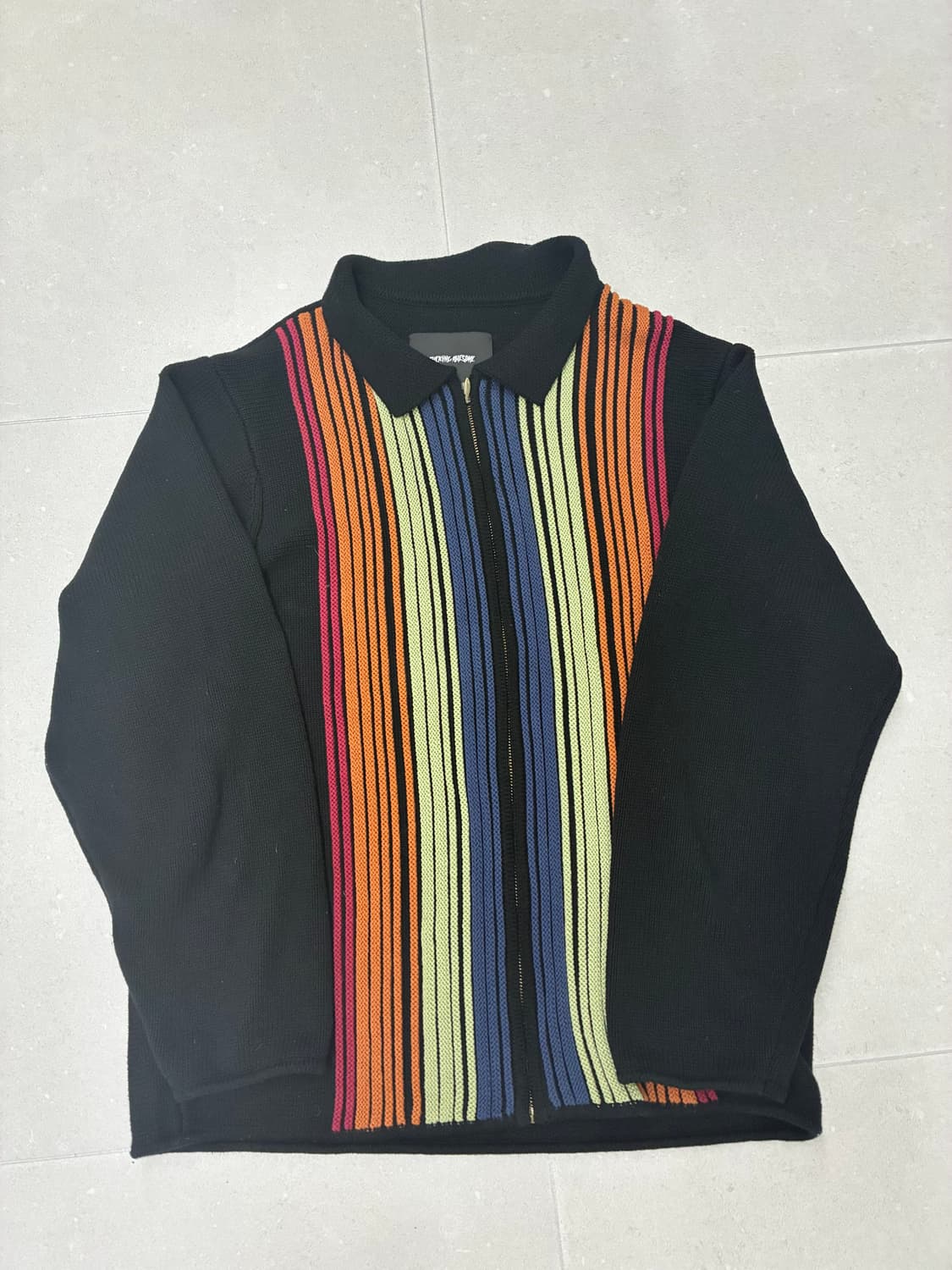 퍼킹어썸 multi stripe zip polo 상품이미지1