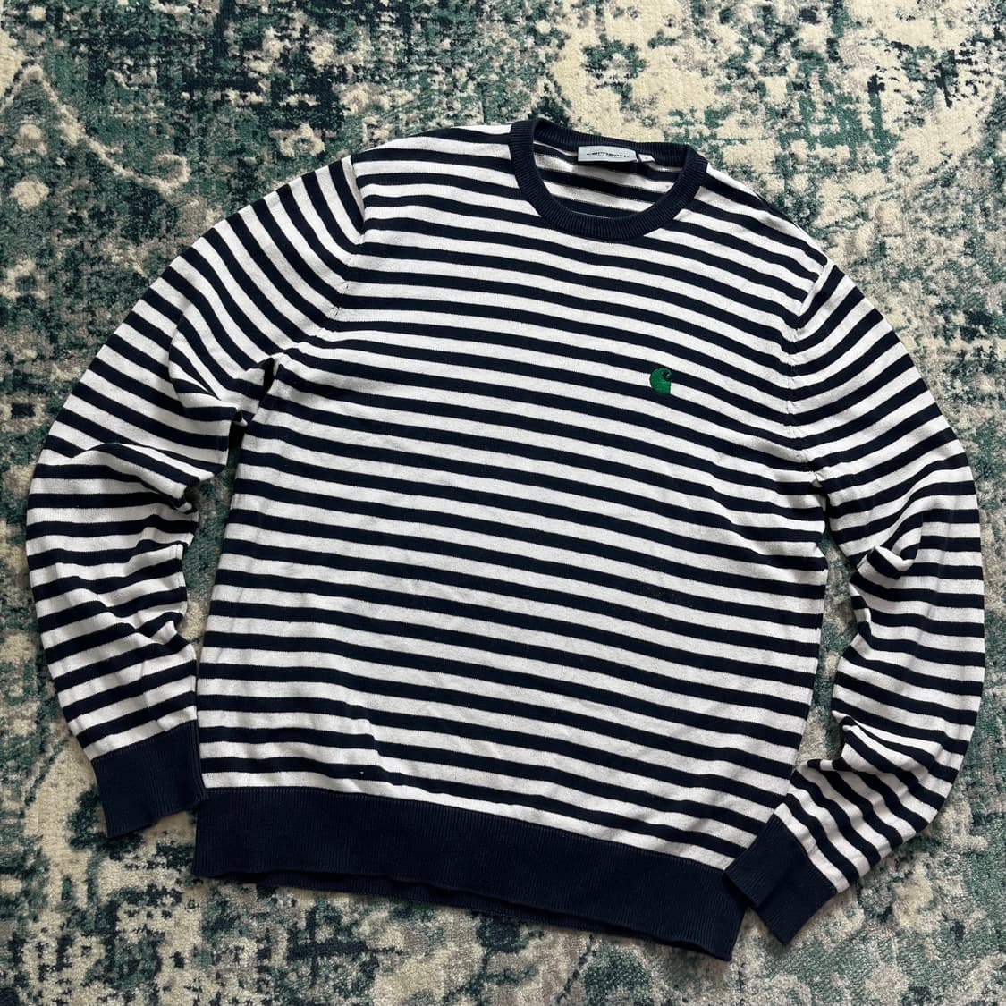 Carhartt 칼하트 스트라이프 코튼 롱 슬리브 니트(S) 상품이미지1