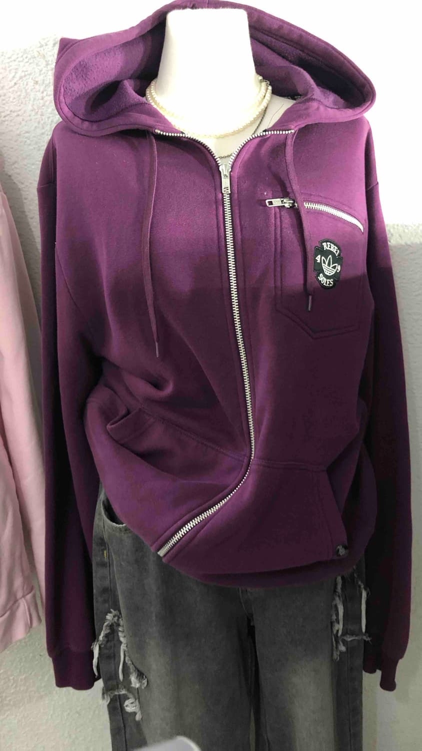 빈티지 아디다스 포도 후드집업 상품이미지1