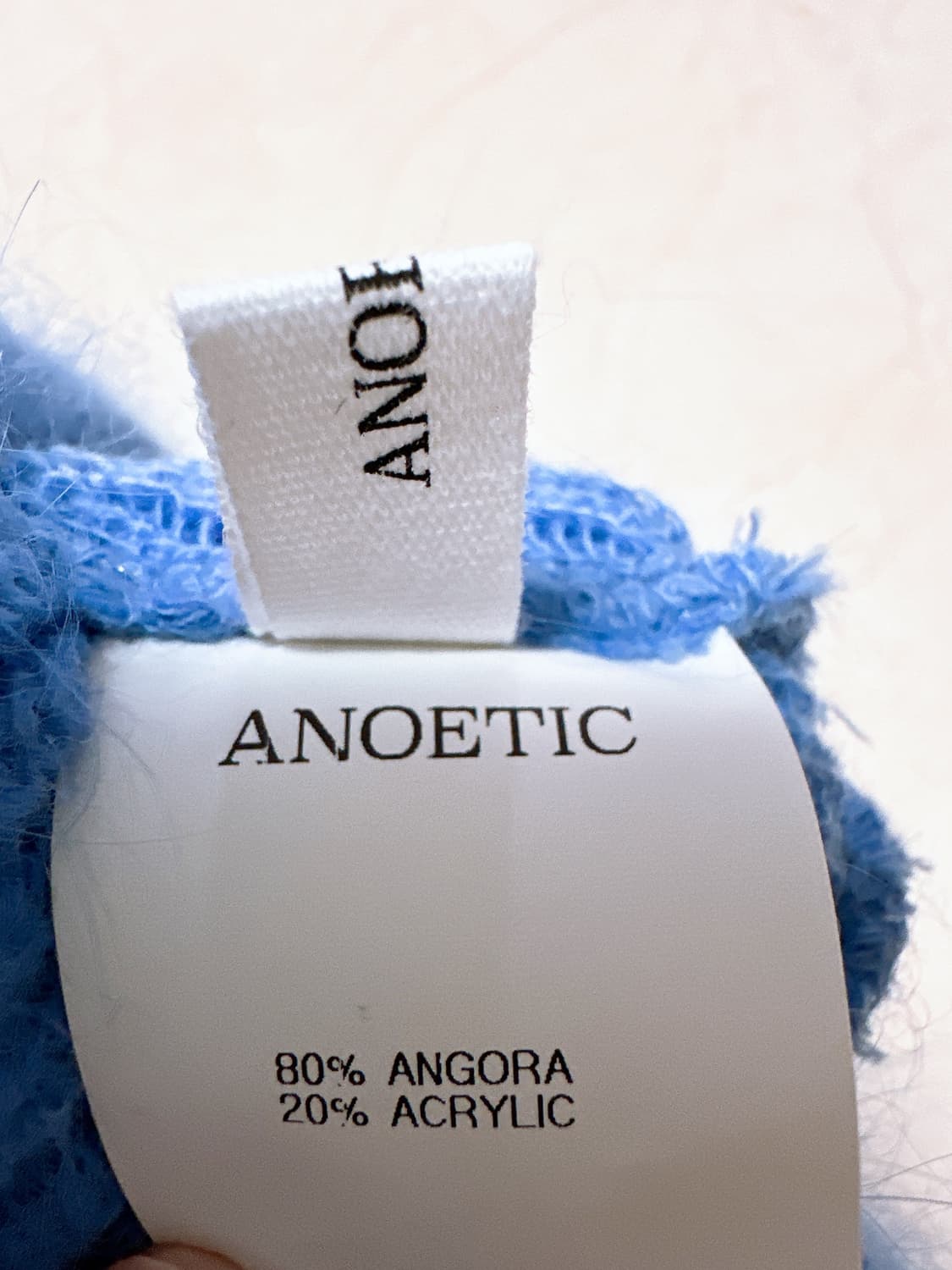 ANOETIC 앙고라 비니 하늘색 상품이미지3