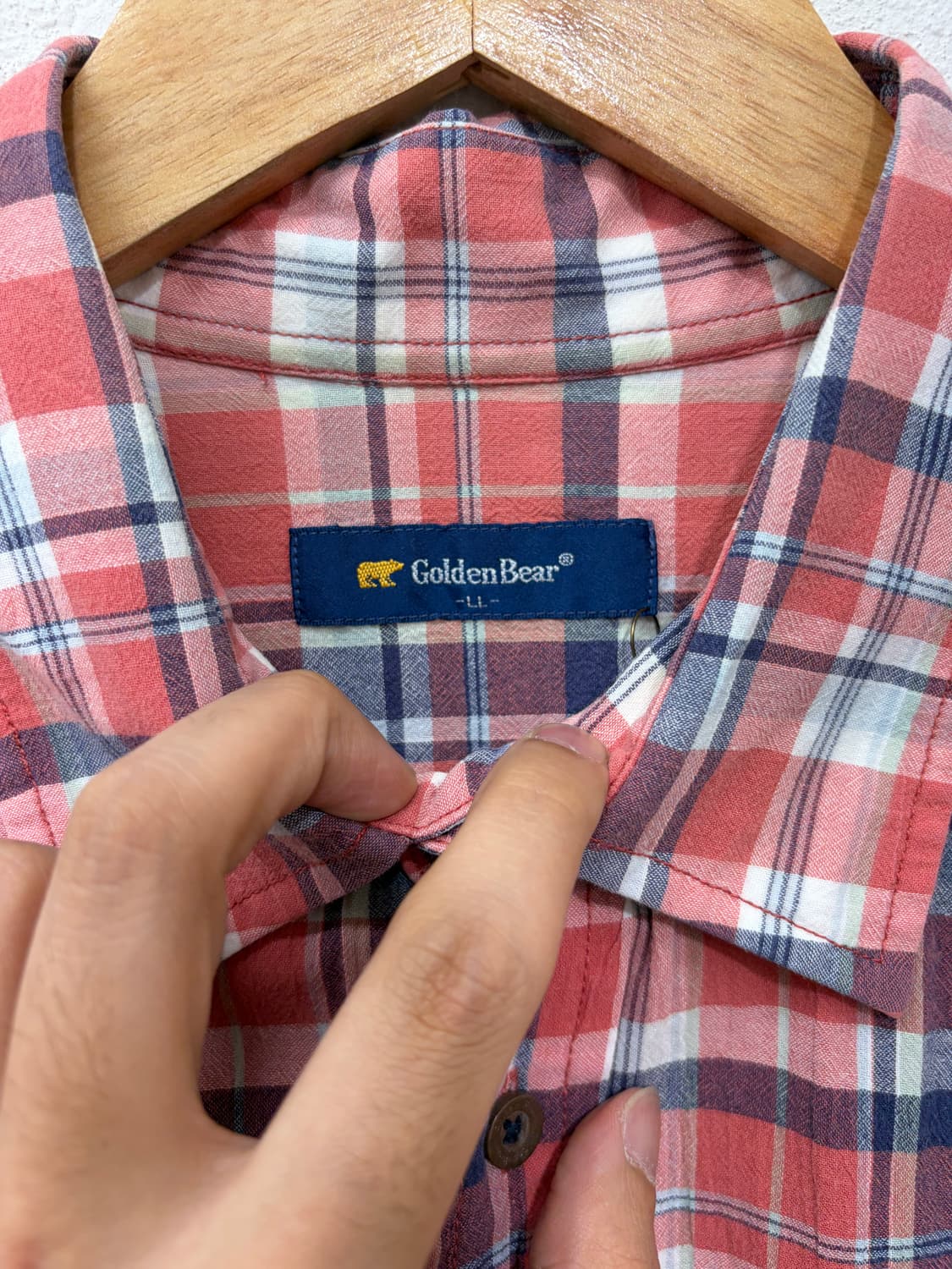Goldenbear 체크 반팔 셔츠 상품이미지3