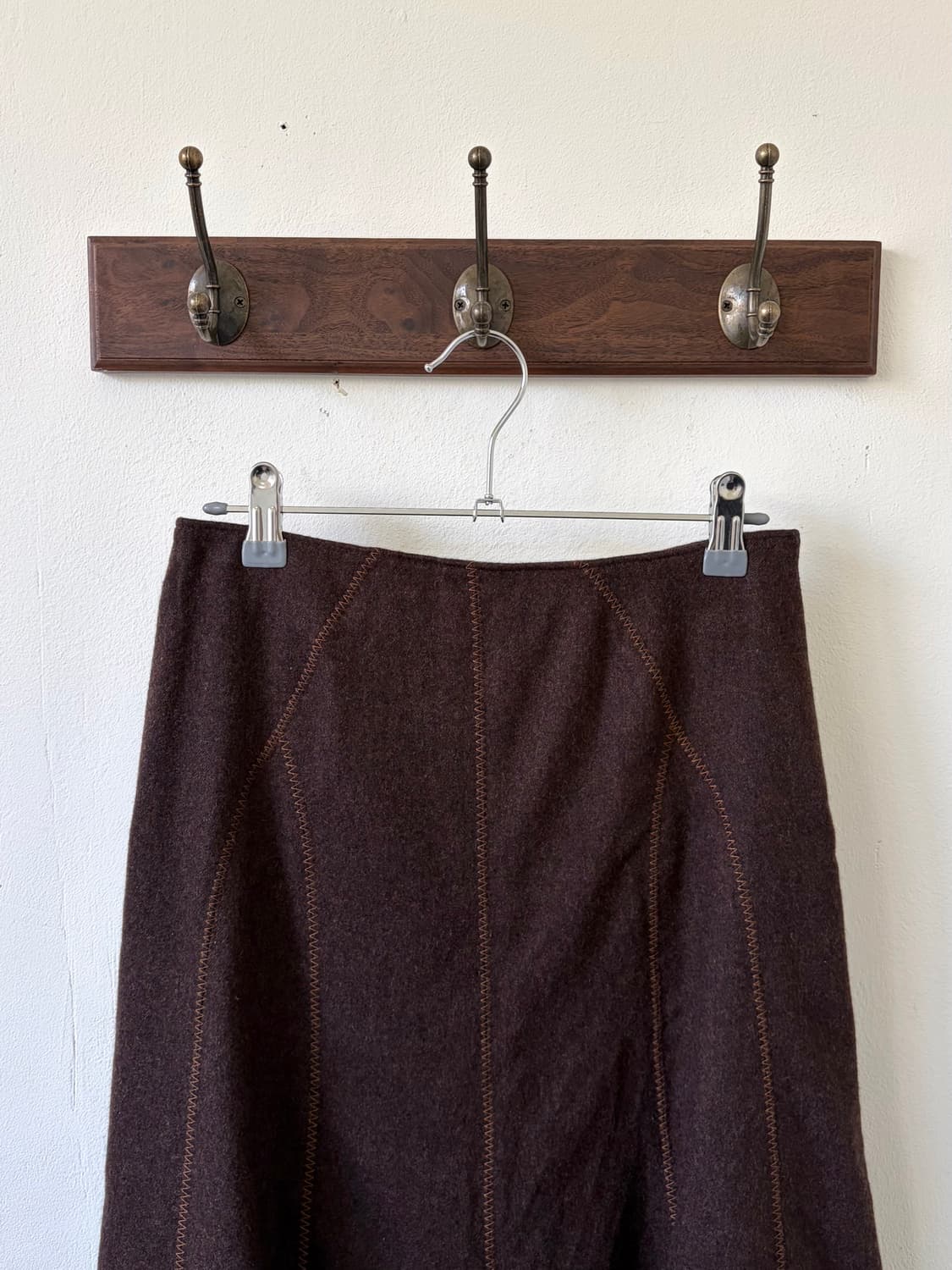 Japan vtg 브라운 울 스커트  상품이미지2