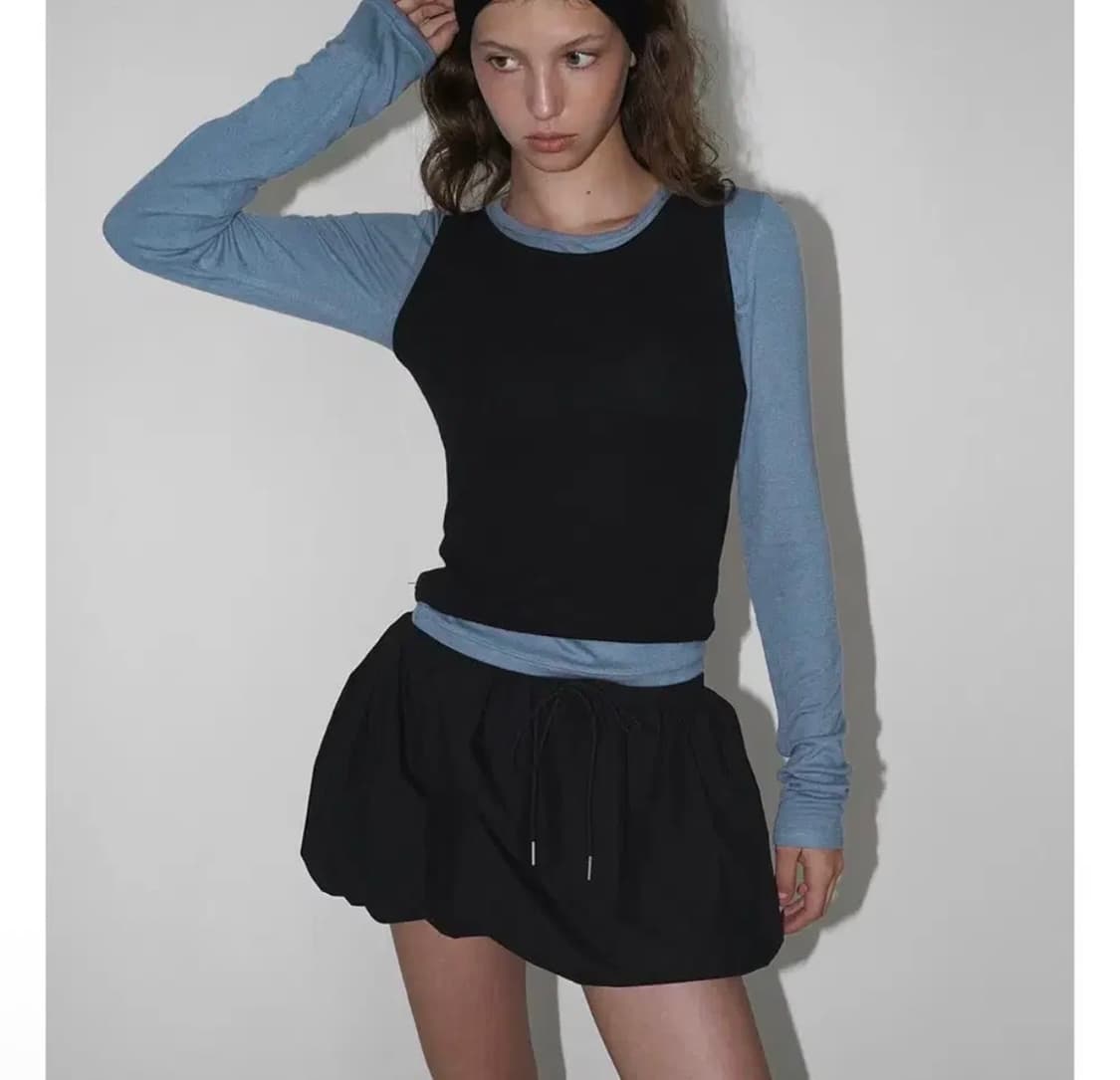 블랙업 메이드 푸롬 벌룬 스커트 상품이미지1