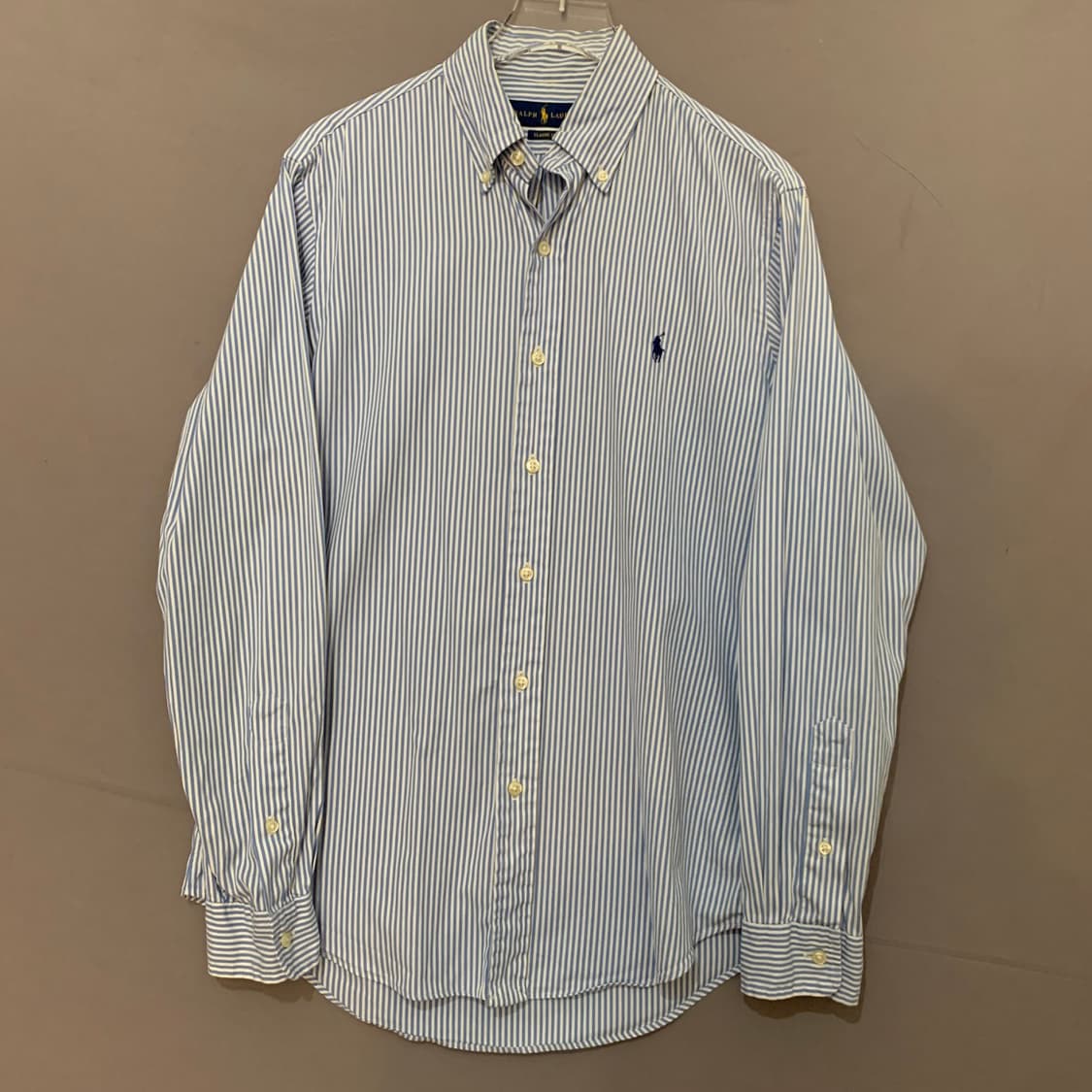 S 폴로랄프로렌 신형 QR 클래식핏 블루 스트라이프 셔츠 남방 상품이미지1