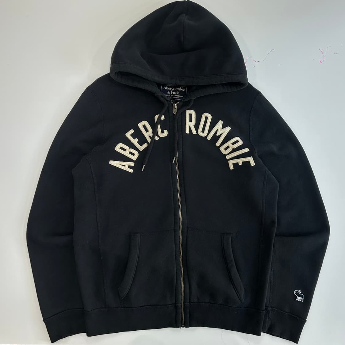 Abercrombie 아베크롬비 스펠아웃 네이비 후드집업 상품이미지3