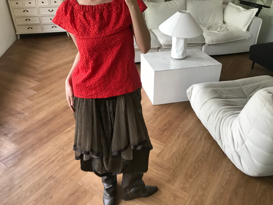 vintage eyelet top 상품이미지7