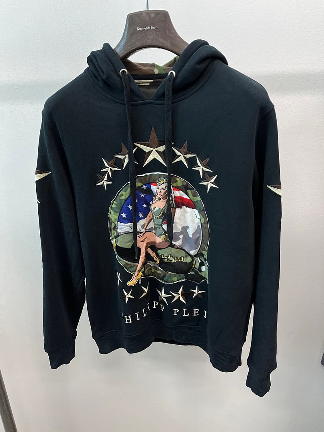 95) 필립플레인 핀업걸 밀리터리 후드티  상품이미지3