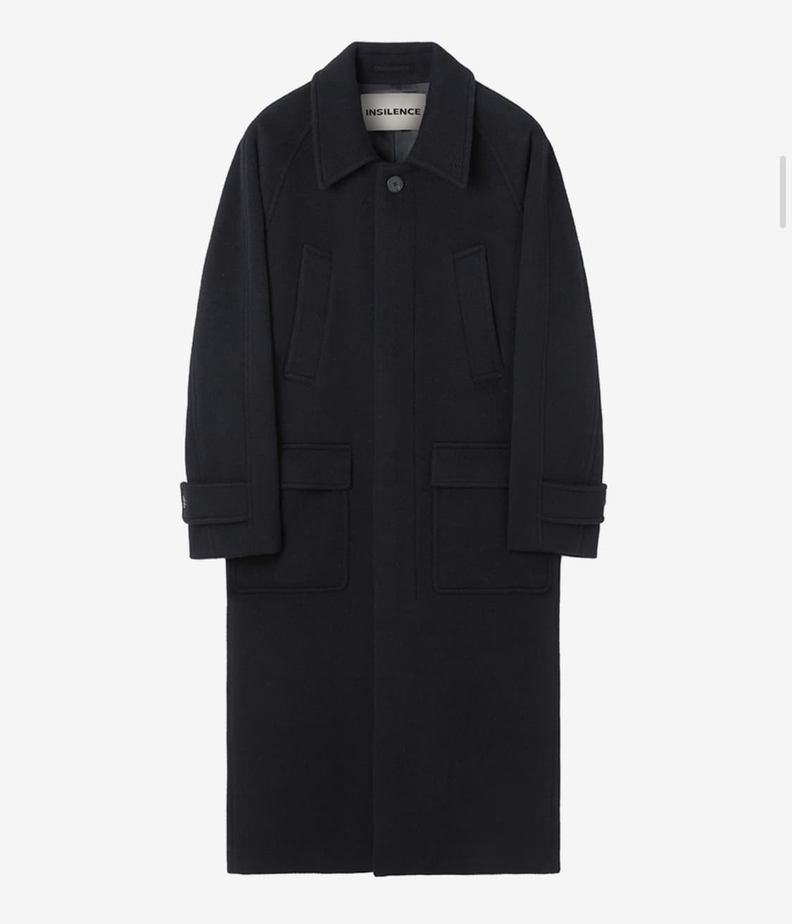 오늘만) 인사일런스 오버사이즈 발마칸 코트 BLACK S사이즈 상품이미지1