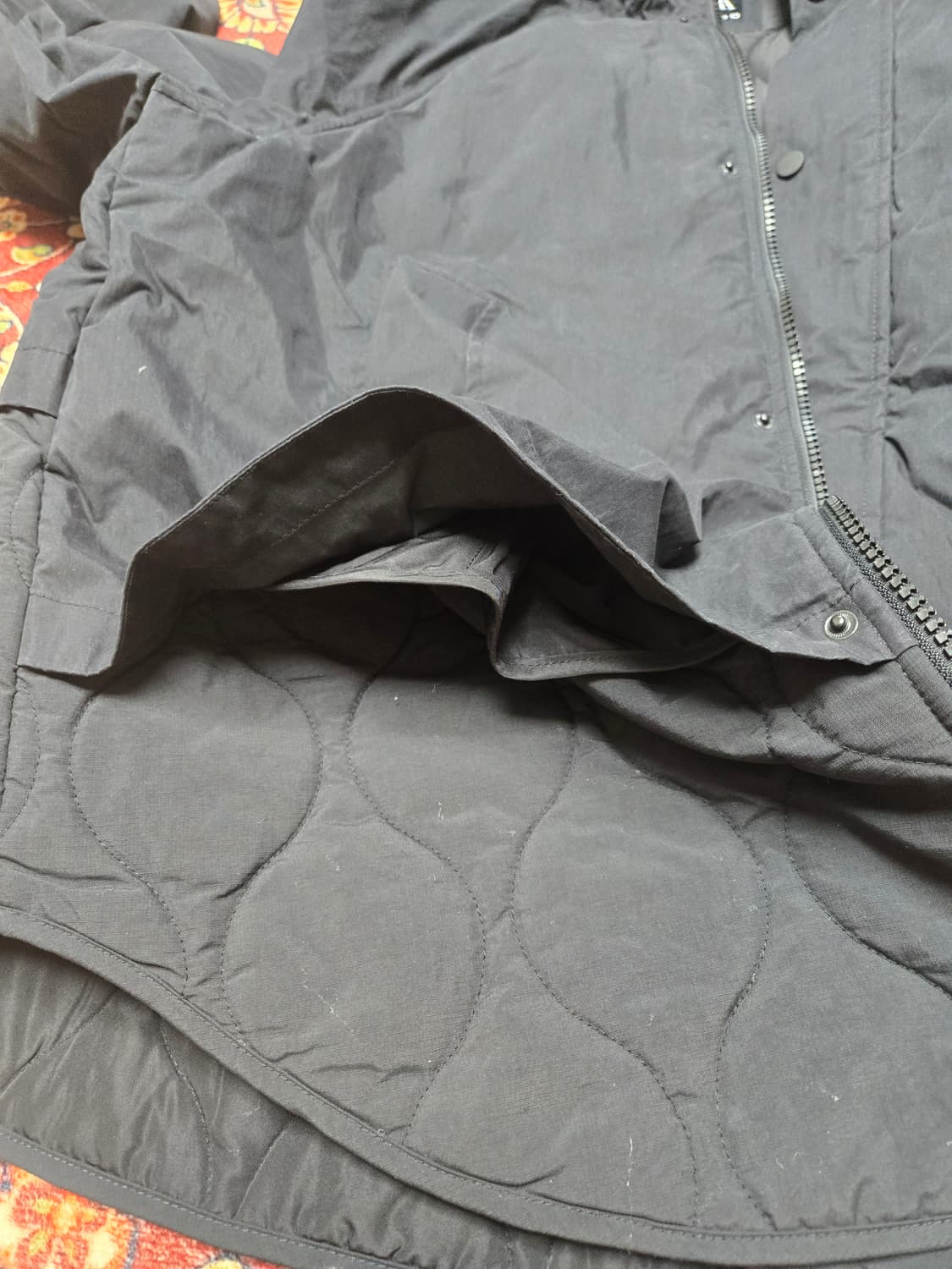 자라(ZARA) 후드 퀼팅 레이어드 자켓  오버핏(블랙 / L) 상품이미지8