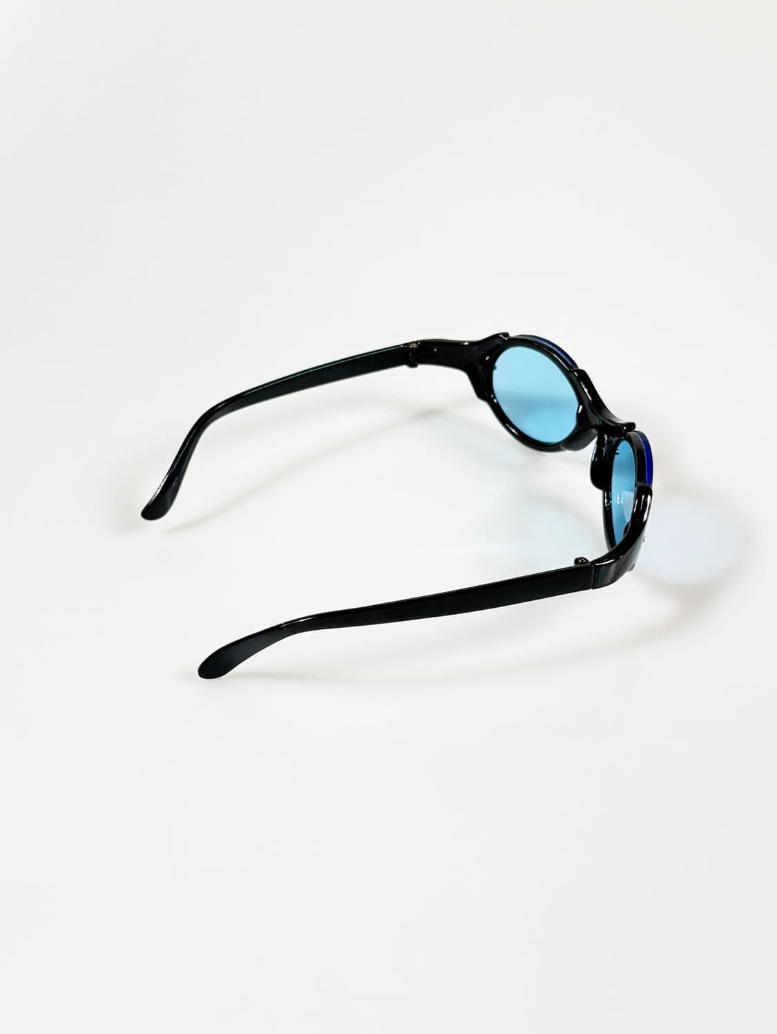 90s OXYGEN 블랙 오벌 랩 어라운드 틴트 빈티지 선글라스 상품이미지4