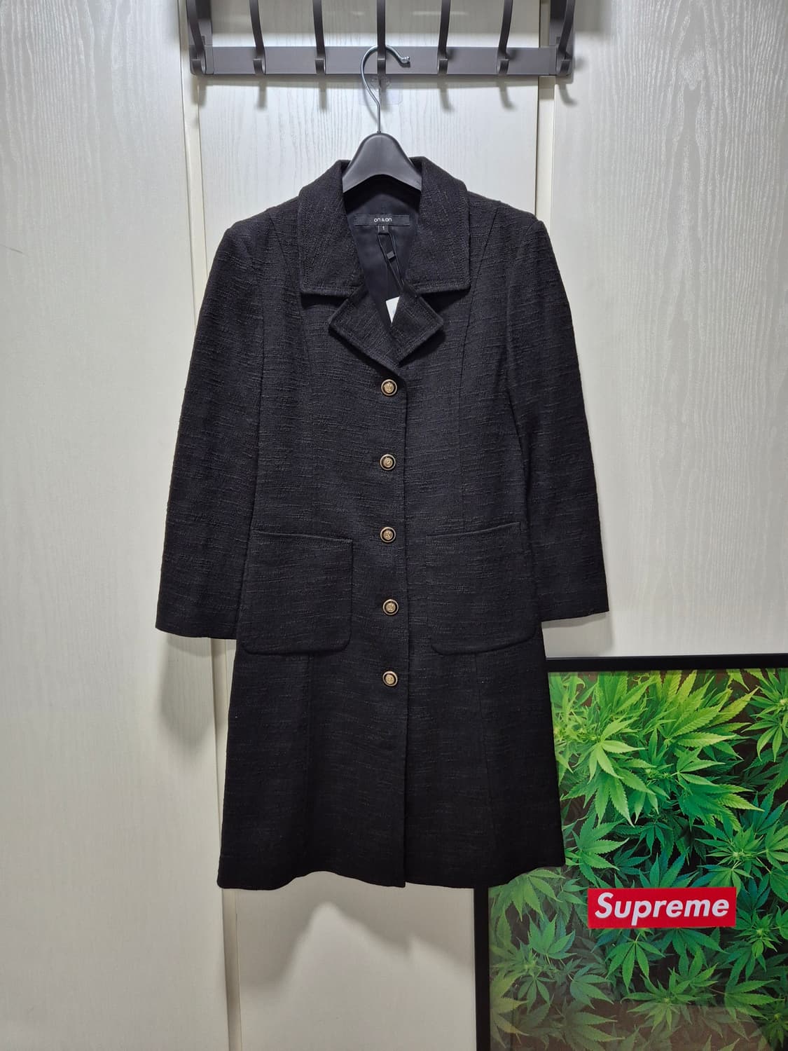 (타임세일)(새상품)온앤온 블랙 트위드 원피스 상품이미지2