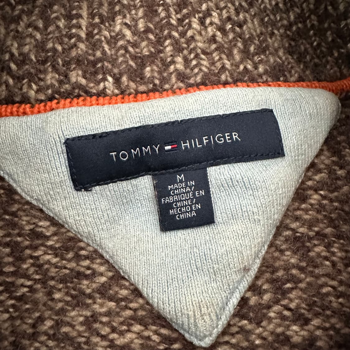 타미힐피거 브라운 숄카라 남성니트 상품이미지3