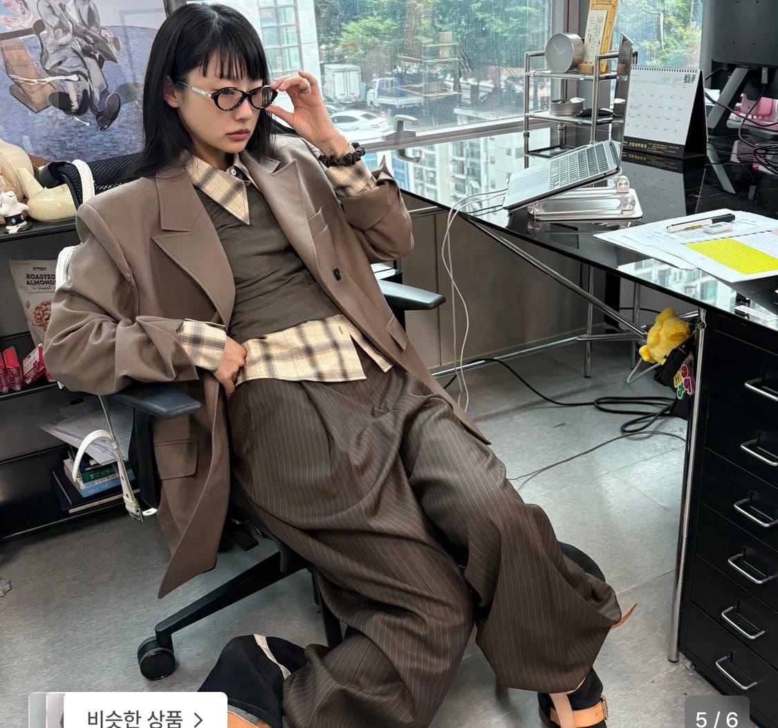 마조네 보이프렌드 더블버튼 자켓 상품이미지2