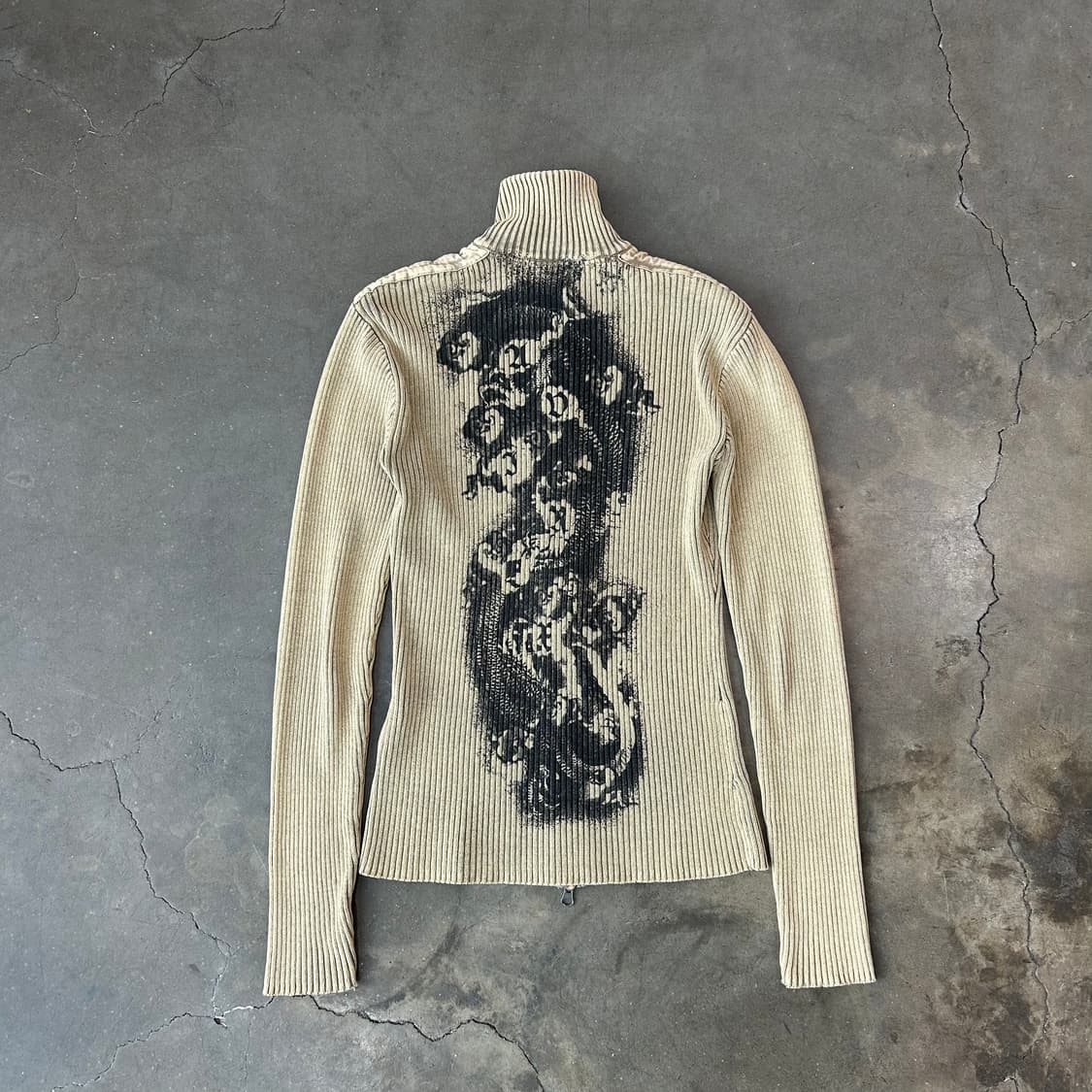 Avirex 드래곤 코튼 니트 집업 재킷 상품이미지1