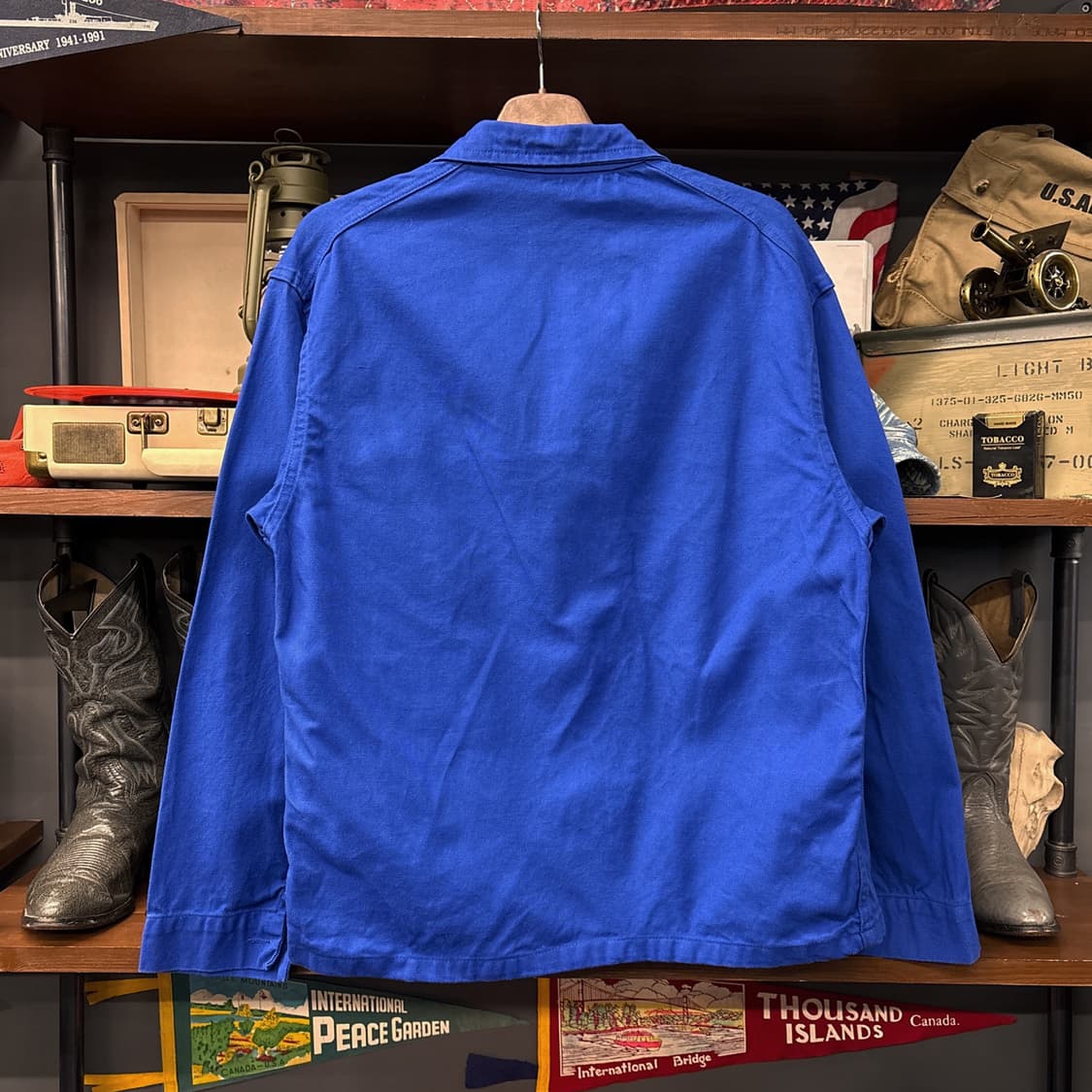 70s 노치드라펠 코튼트윌 프렌치 워크자켓 패치포켓 N709 상품이미지2