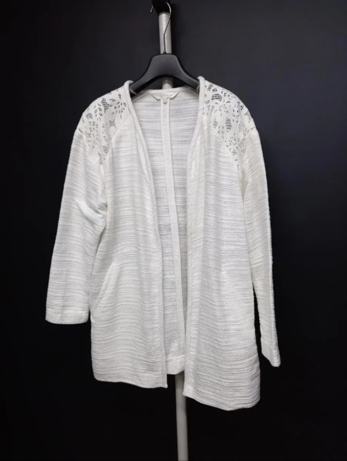 제시뉴욕 화이트 루즈핏 롱 가디건 44-66 상품이미지3