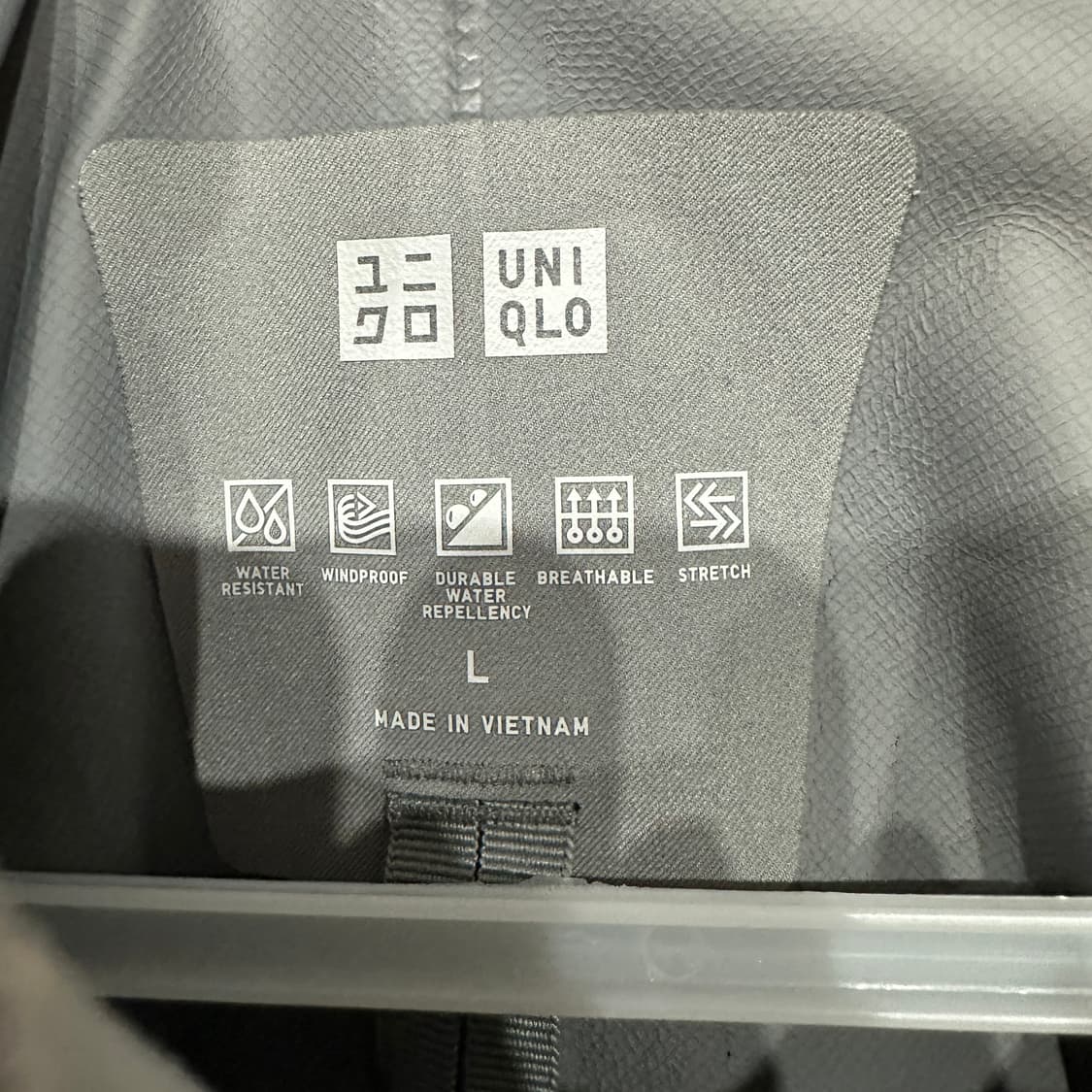유니클로 그레이 바람막이 자켓 L 상품이미지3