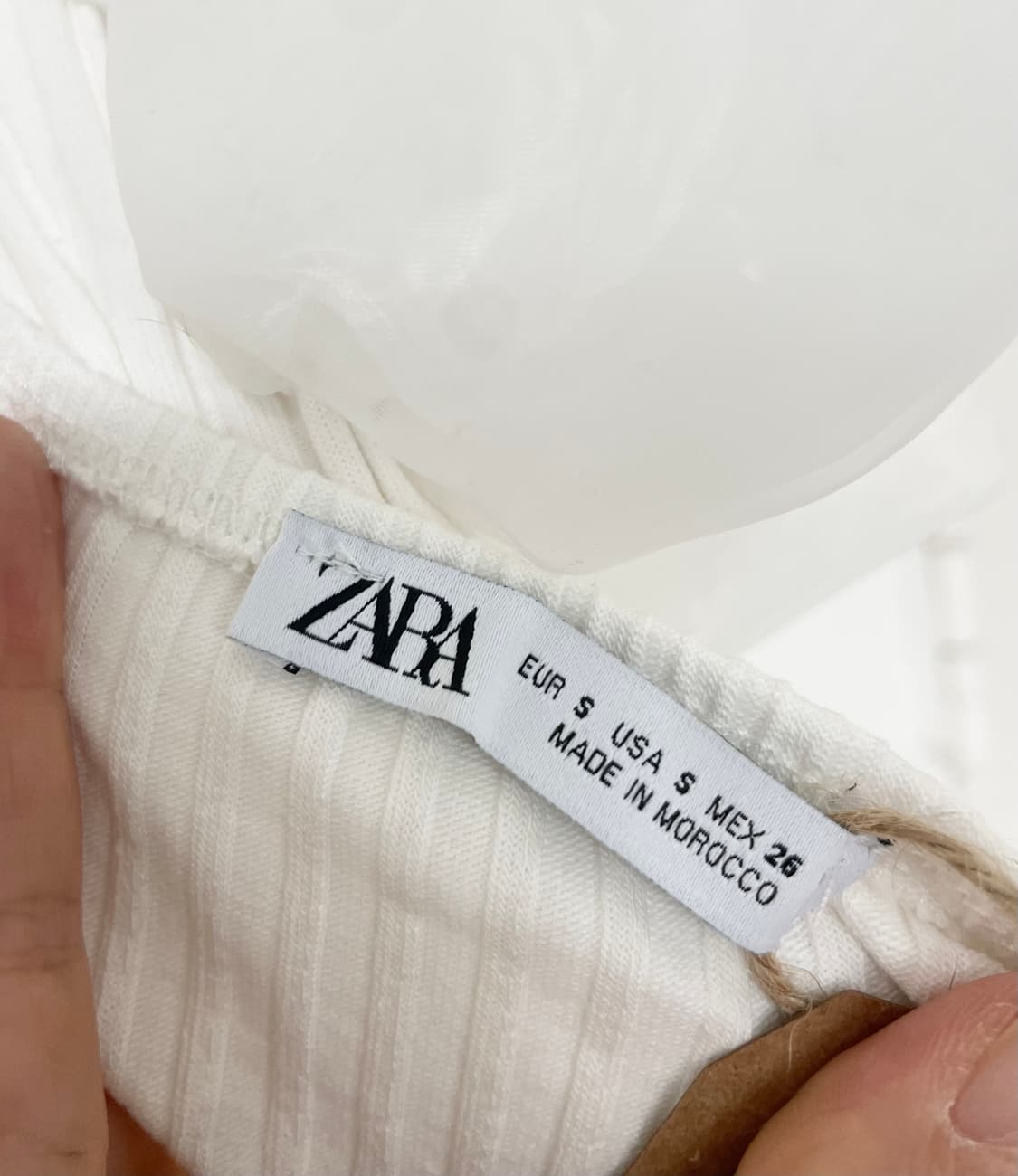 Zara 러플 탑 바디수트 s화이트  상품이미지3