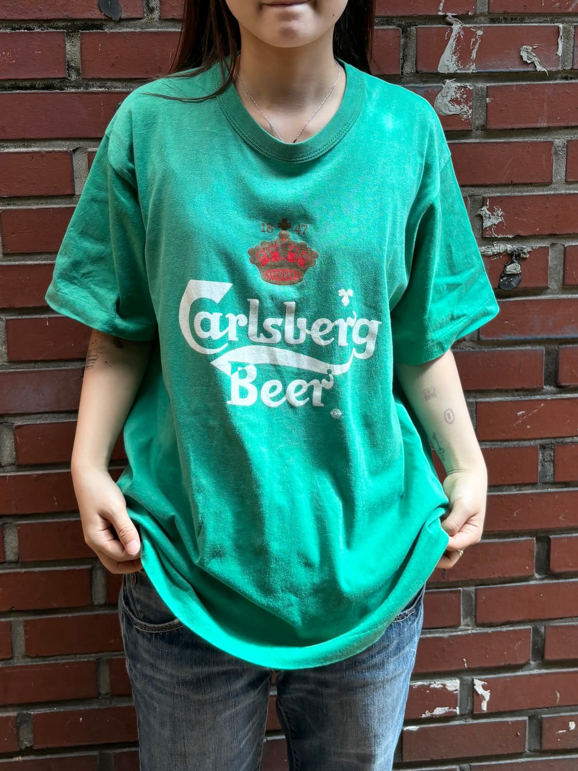 90‘s 싱글스티치 Carlsberg 그래픽 빈티지 반팔티 상품이미지3