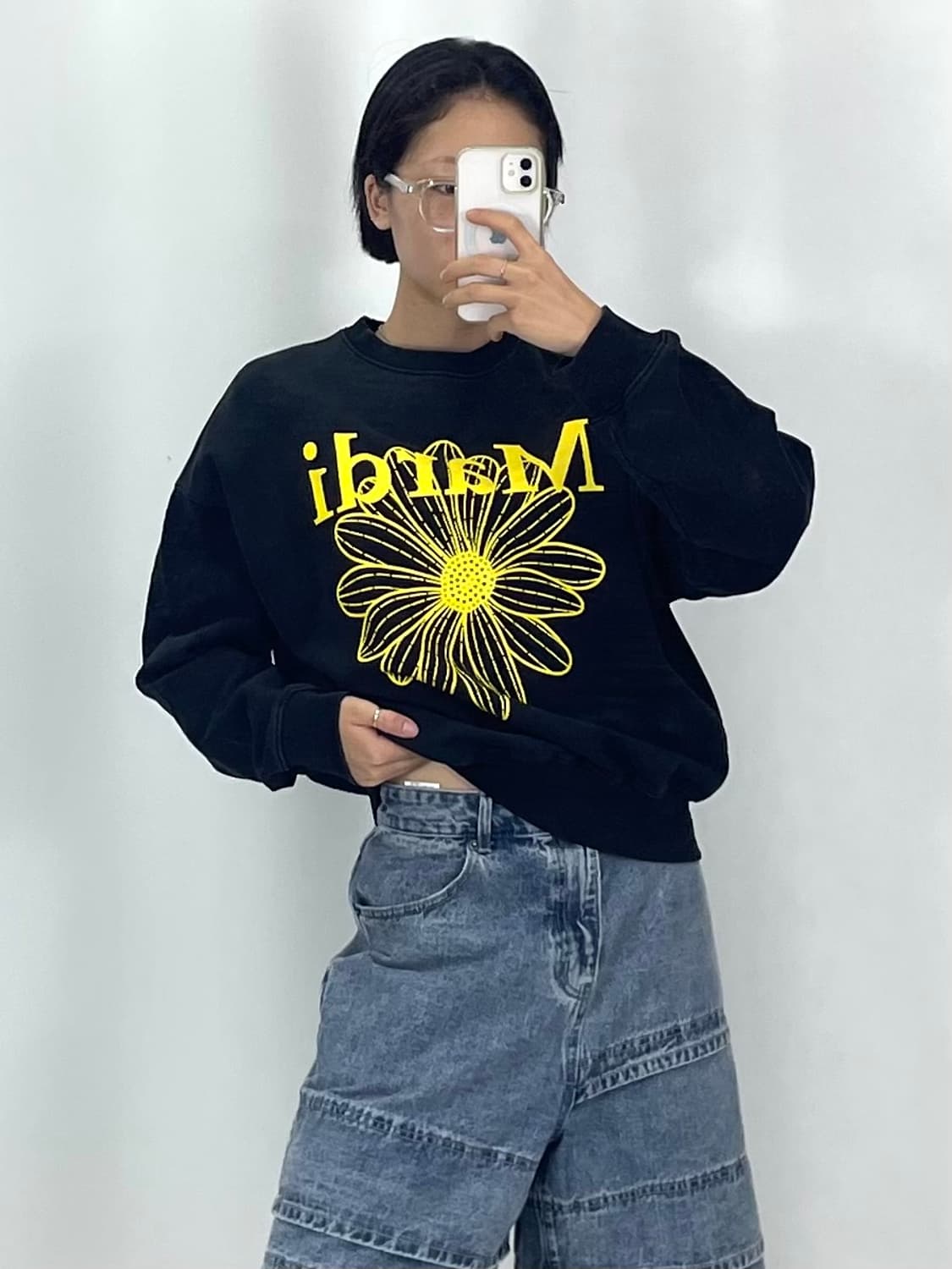 [2XL]마르디 블랙 맨투맨 상품이미지1