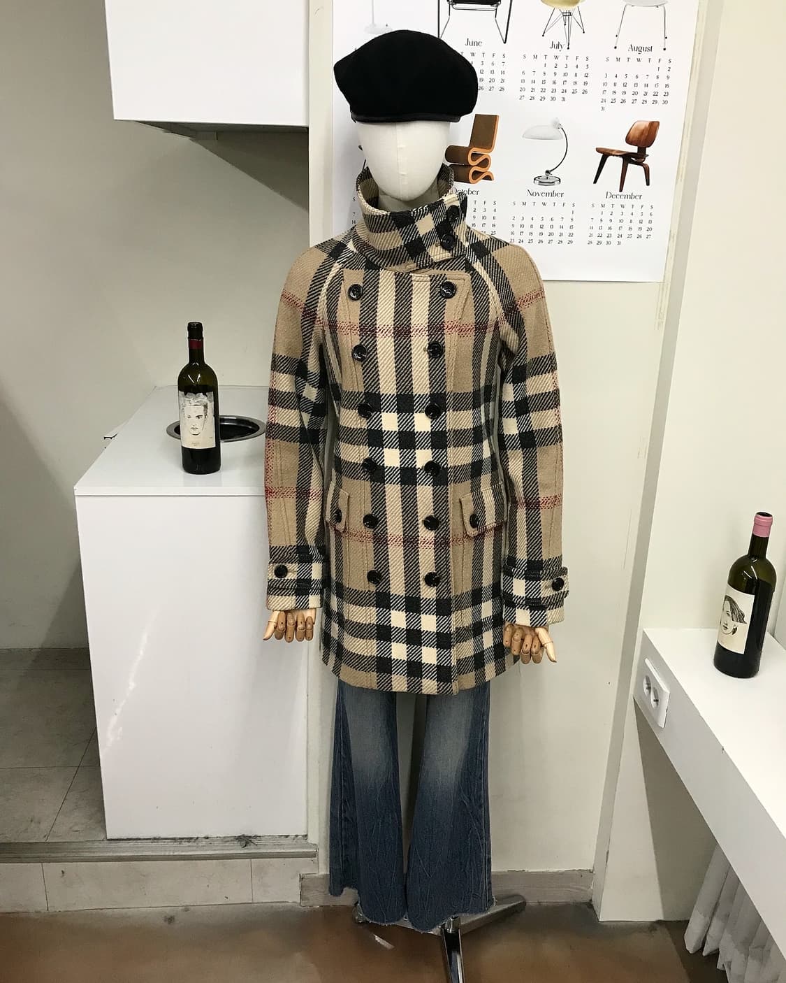 버버리 노바체크 울 더블 코트 상품이미지8