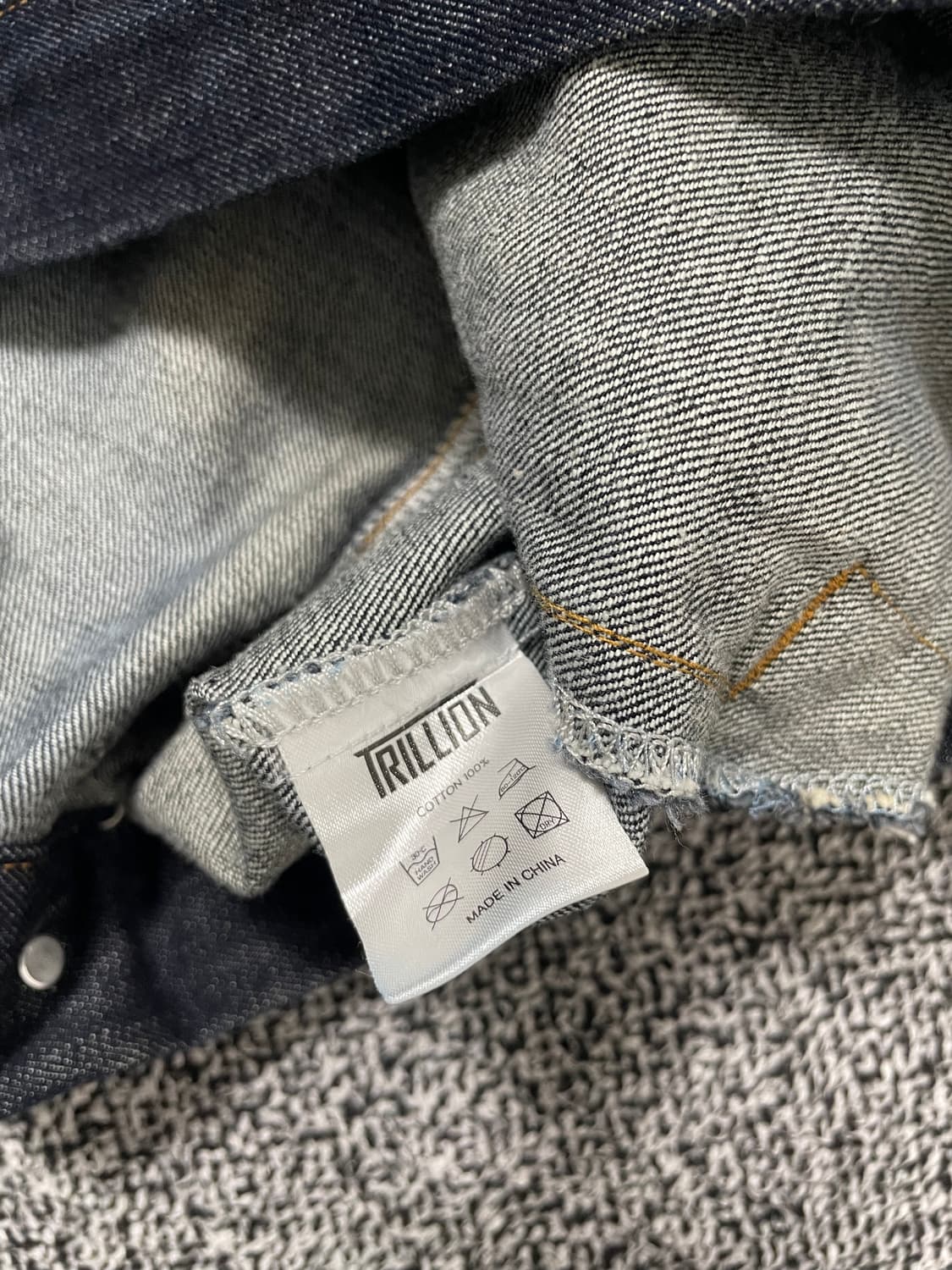 빈티지9. 트릴리온 멀티포켓 진청 데님 자켓 청자켓 남방 점퍼 상품이미지5