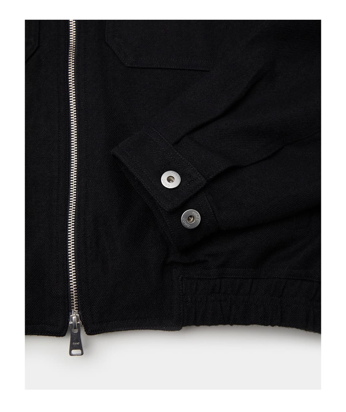 쿠어 울 린넨 블렌드 더블 집 포켓 점퍼 (블랙) 상품이미지3