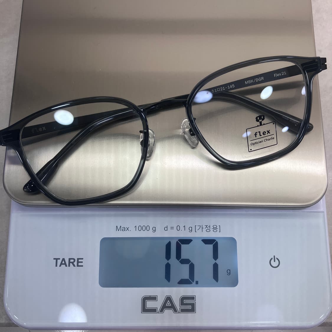 D01 경성 京城 FLEX21 그레이 웰링턴 콤비 뿔테 안경 상품이미지8